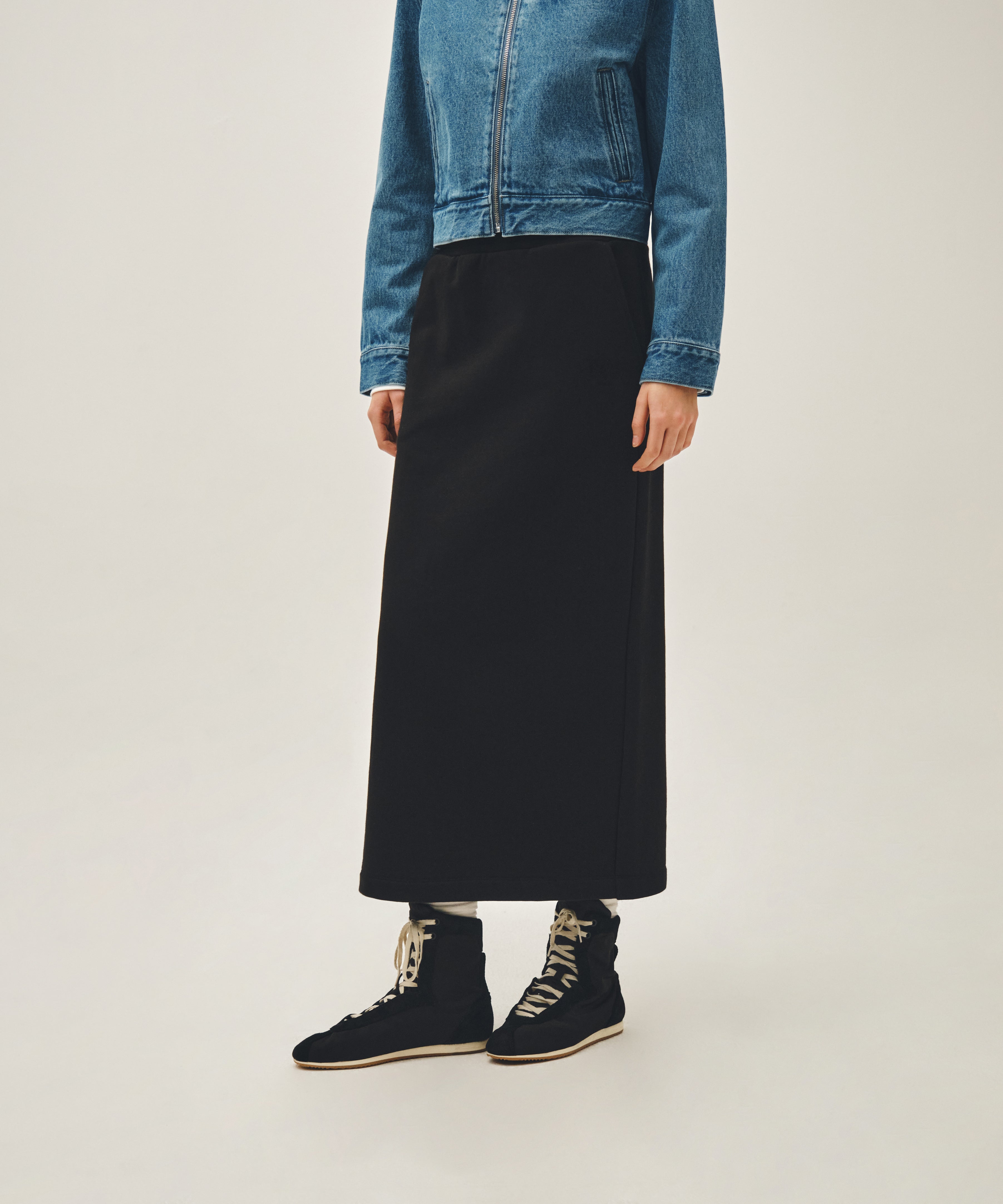 W CROP DENIM BLOUSON JACKET