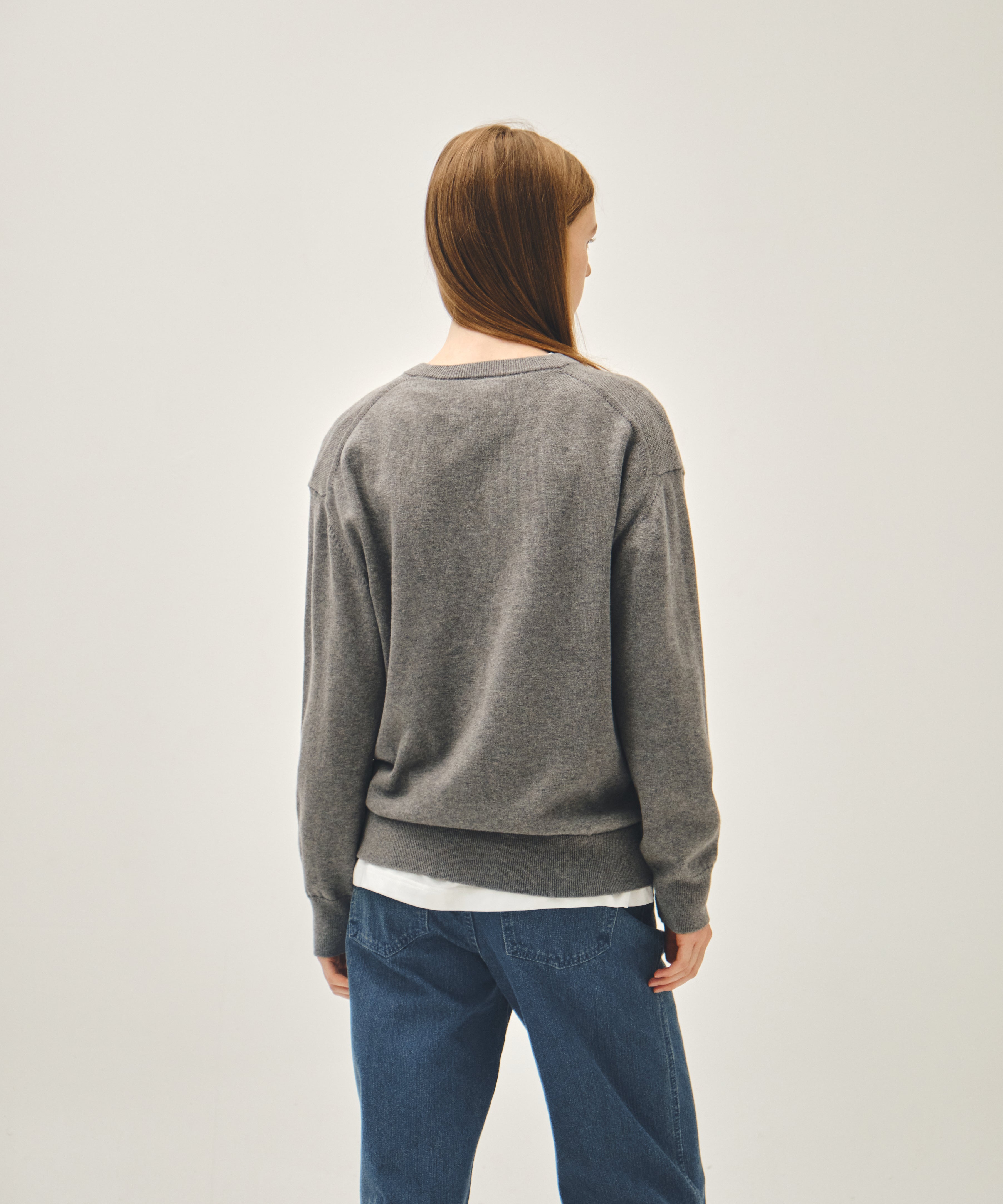 V-NECK WAPPEN KNIT PULLOVER