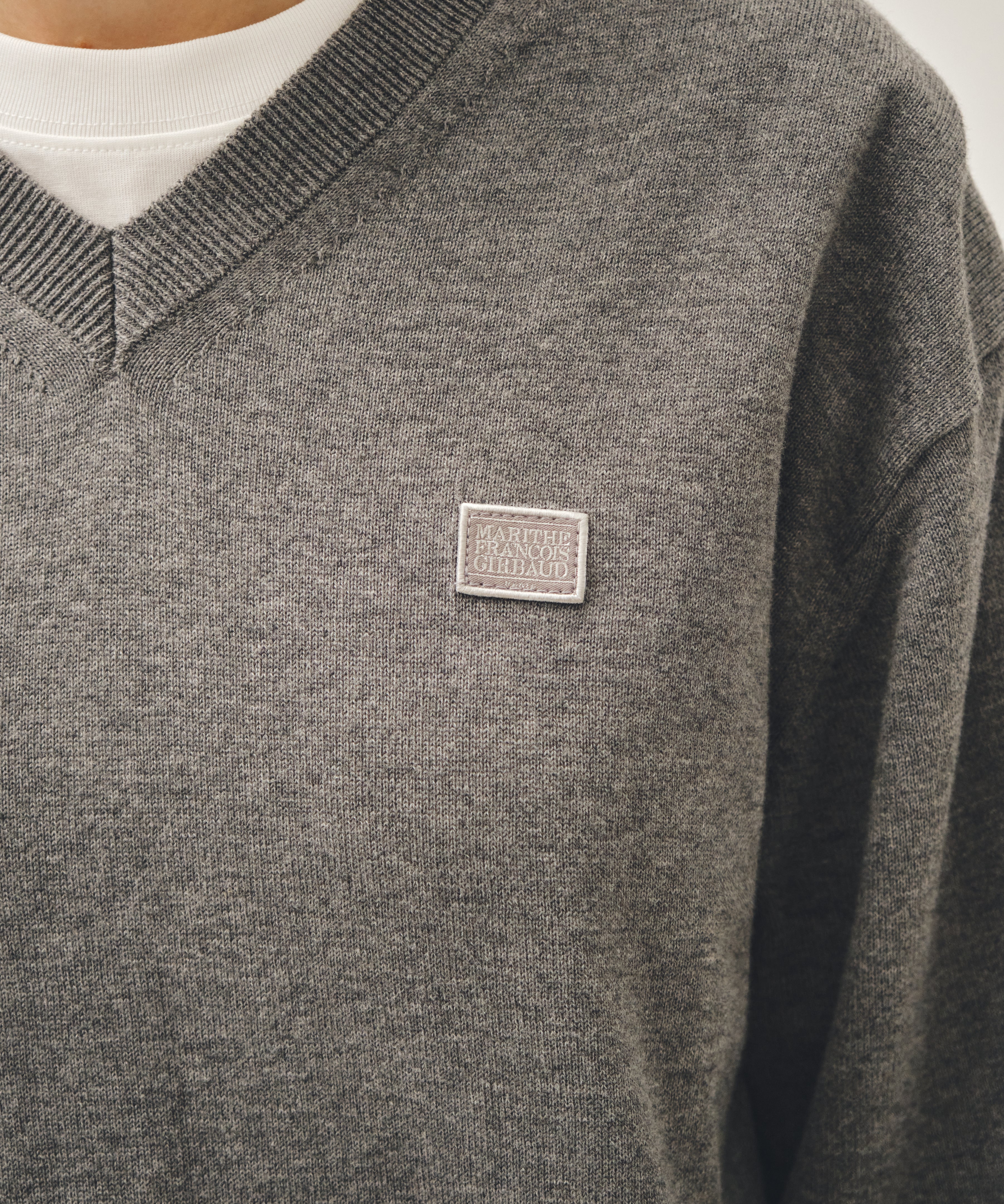V-NECK WAPPEN KNIT PULLOVER