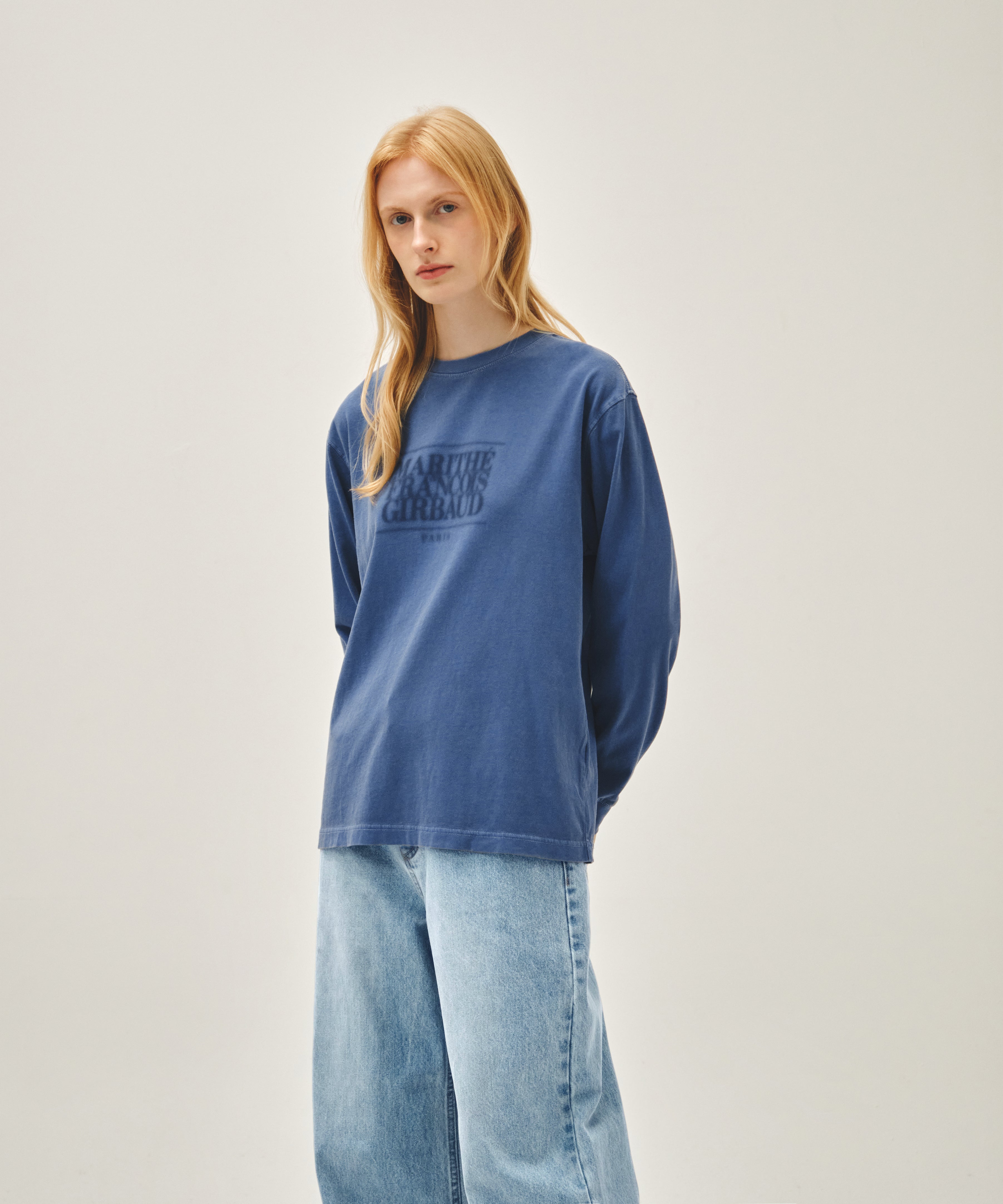 CRACK CLASSIC LOGO DYEING LONG SLEEVE TEE