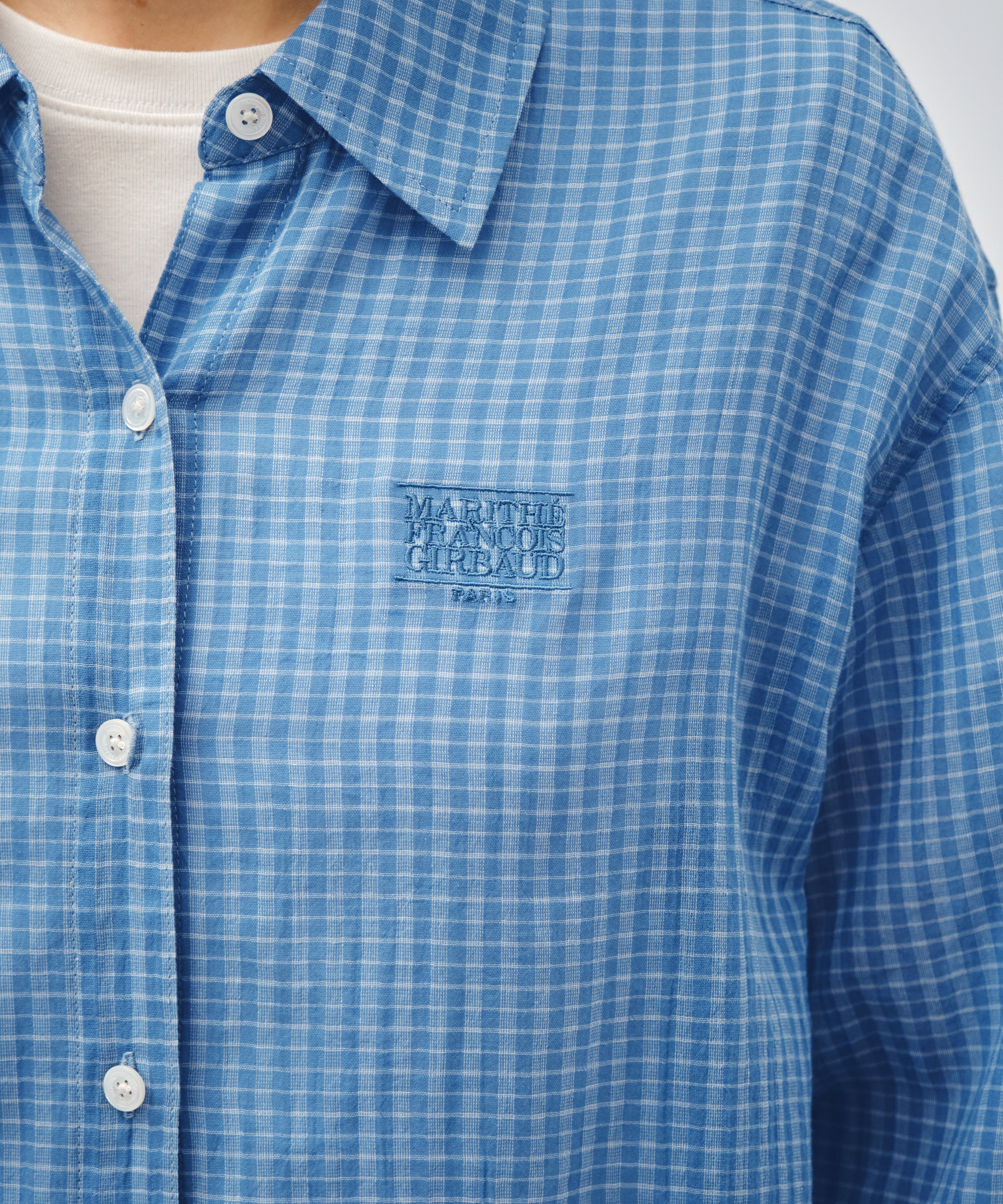 W PATTERN SHEER SHIRT
