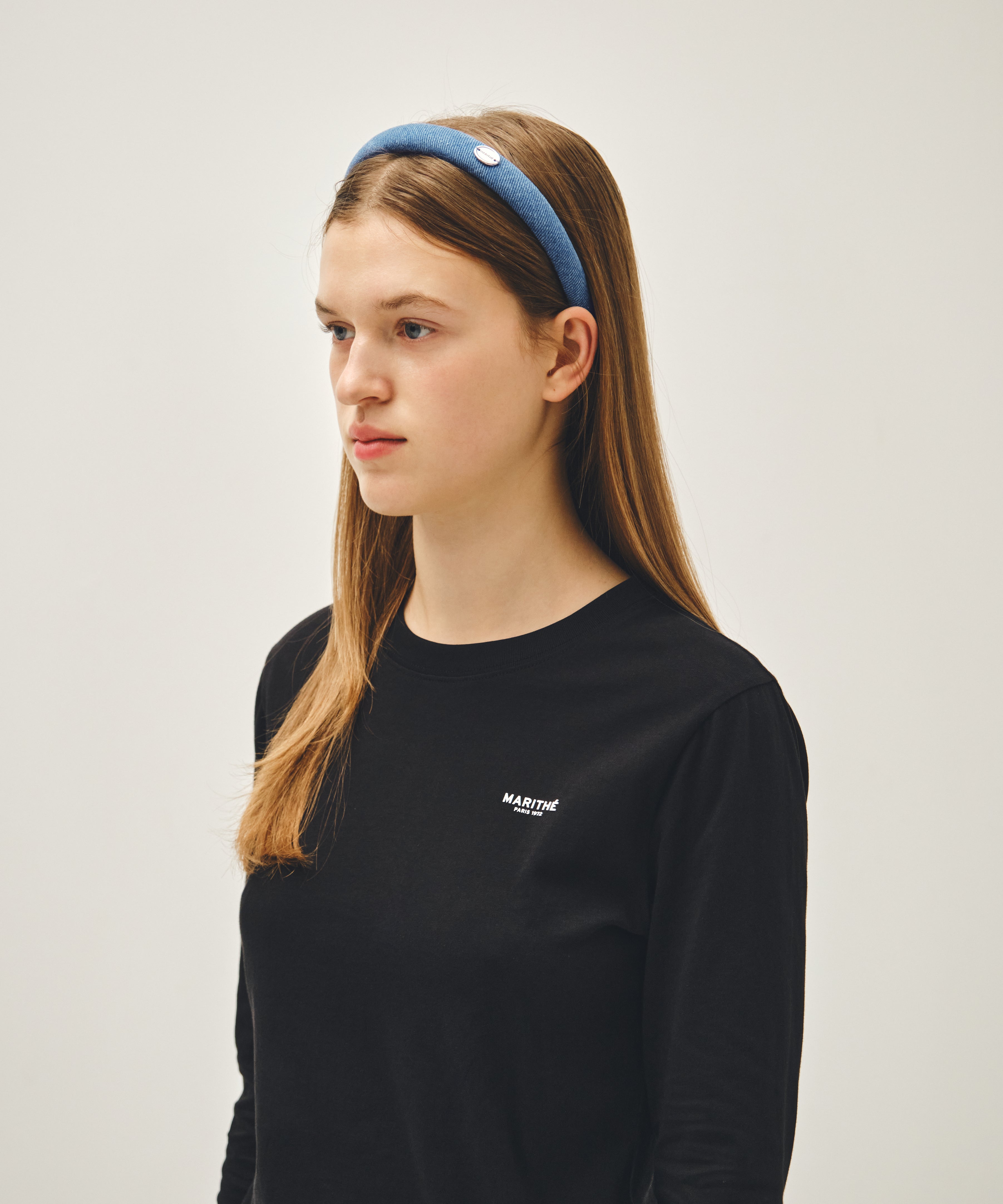 REGULAR LOGO SLIM DENIM HAIRBAND