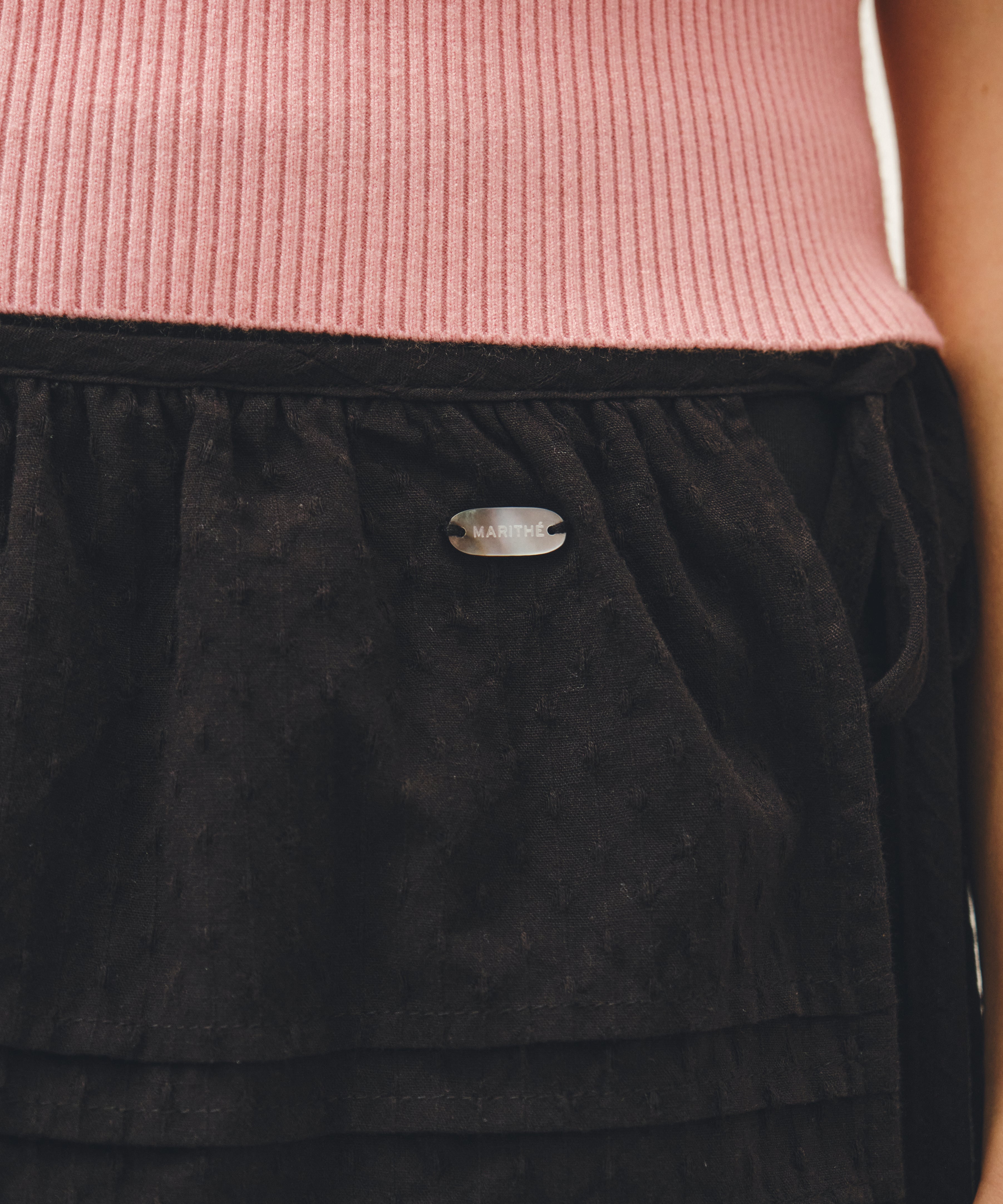 W LAYERED RUFFLE SKIRT