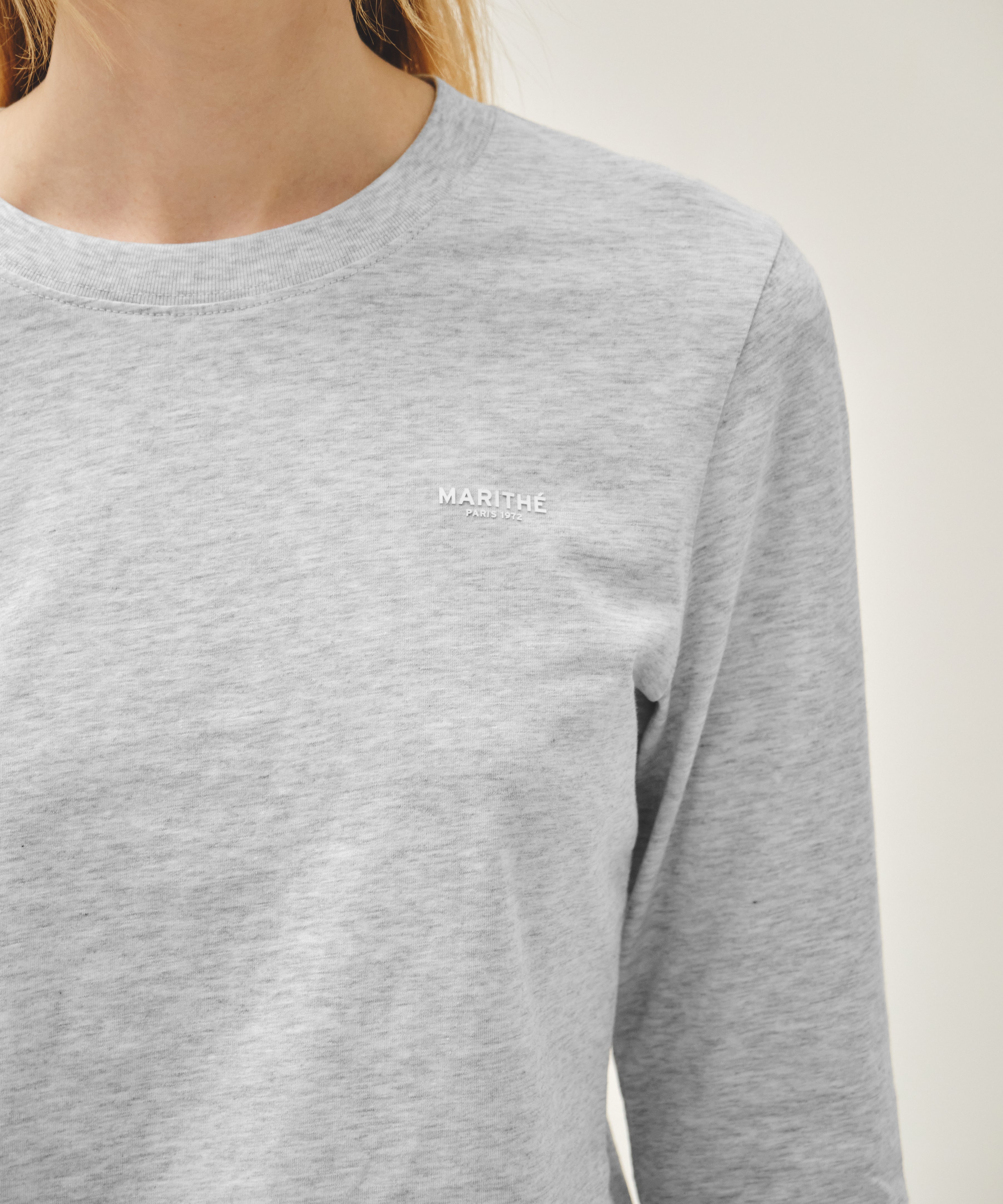 W REGULAR LOGO SLIM LONG SLEEVE TEE