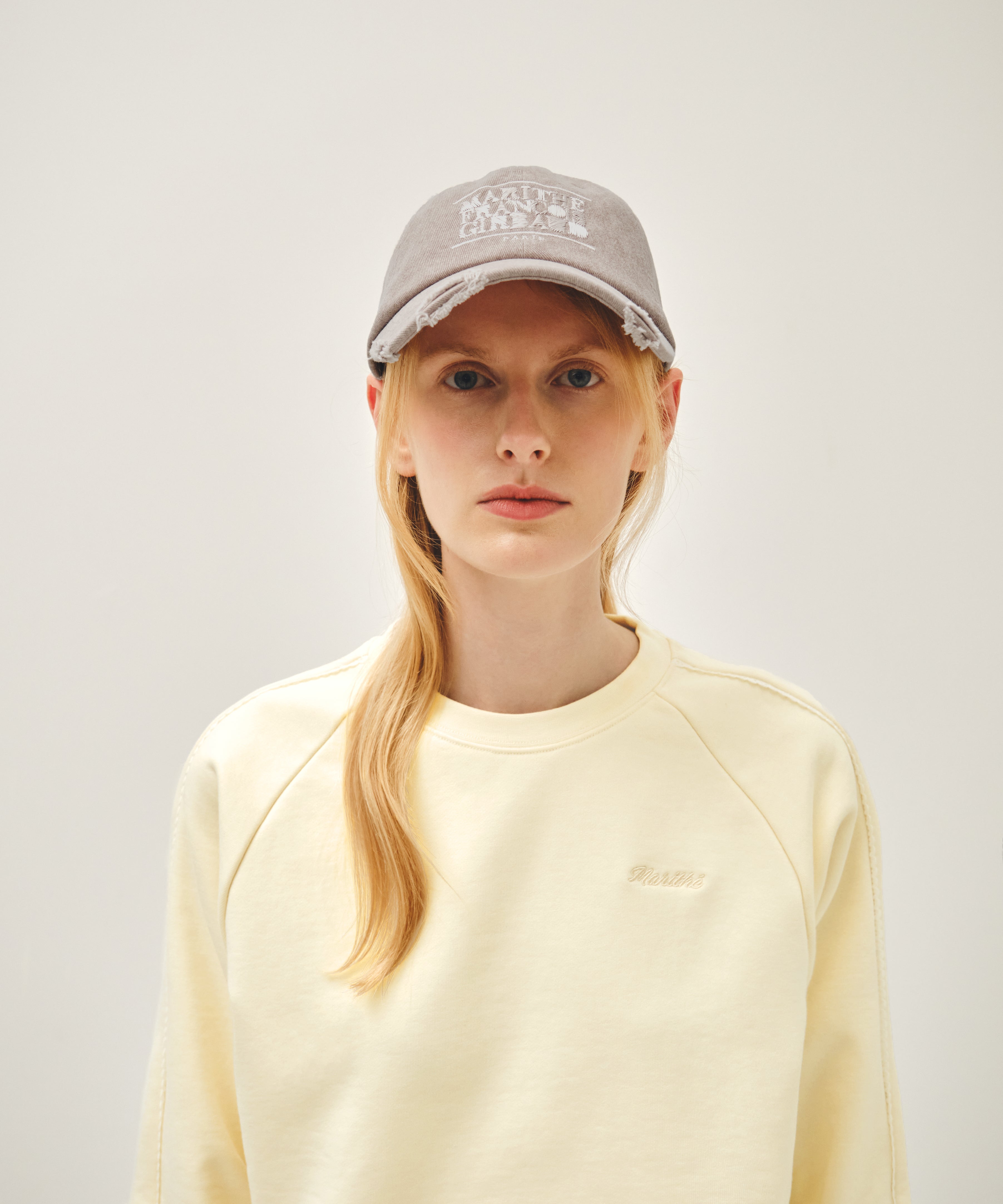 DRAWING CLASSIC LOGO DAMAGED COVERED CAP