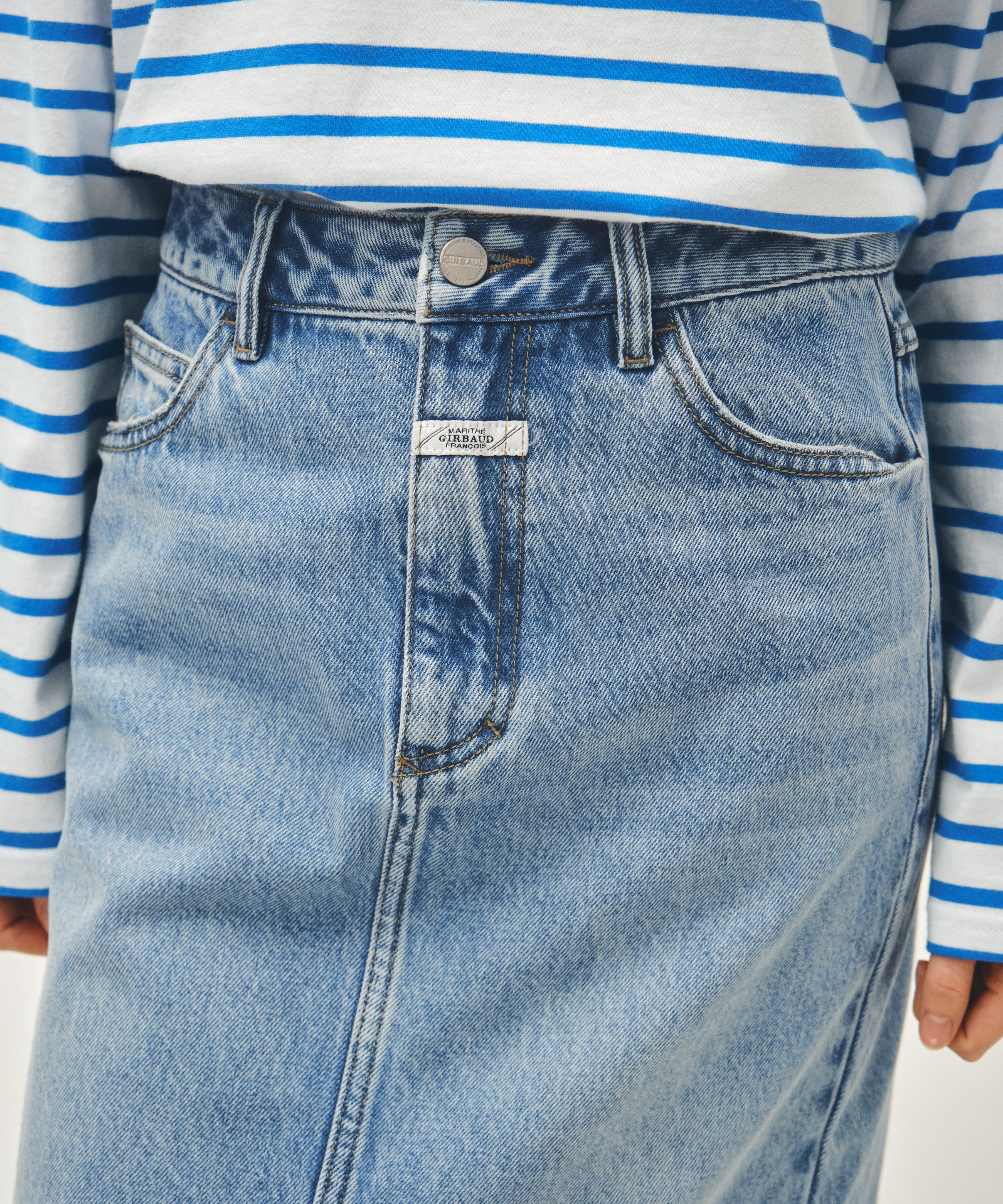 W DENIM MAXI SKIRT