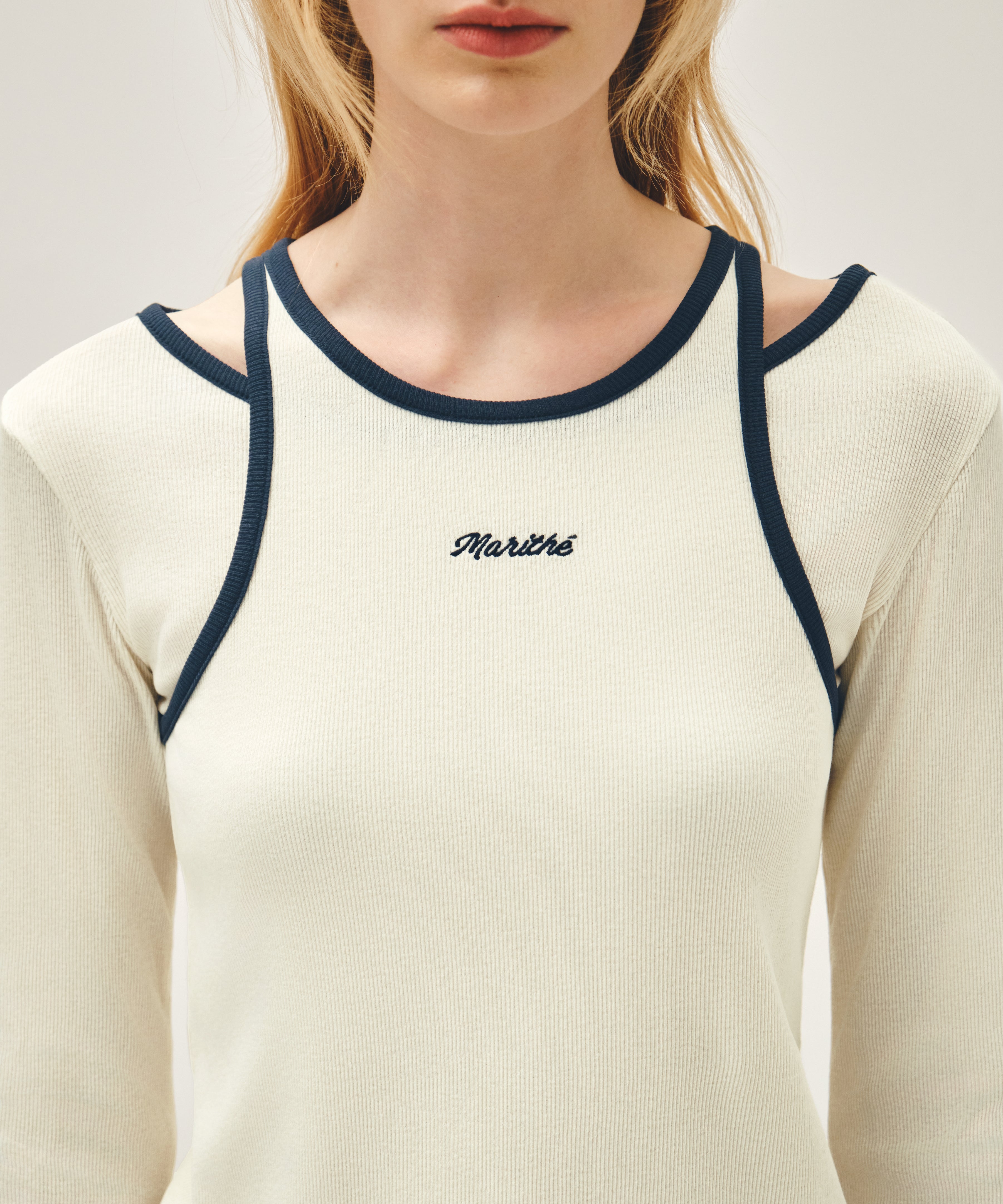 W SLEEVELESS LAYERED LONG SLEEVE TEE