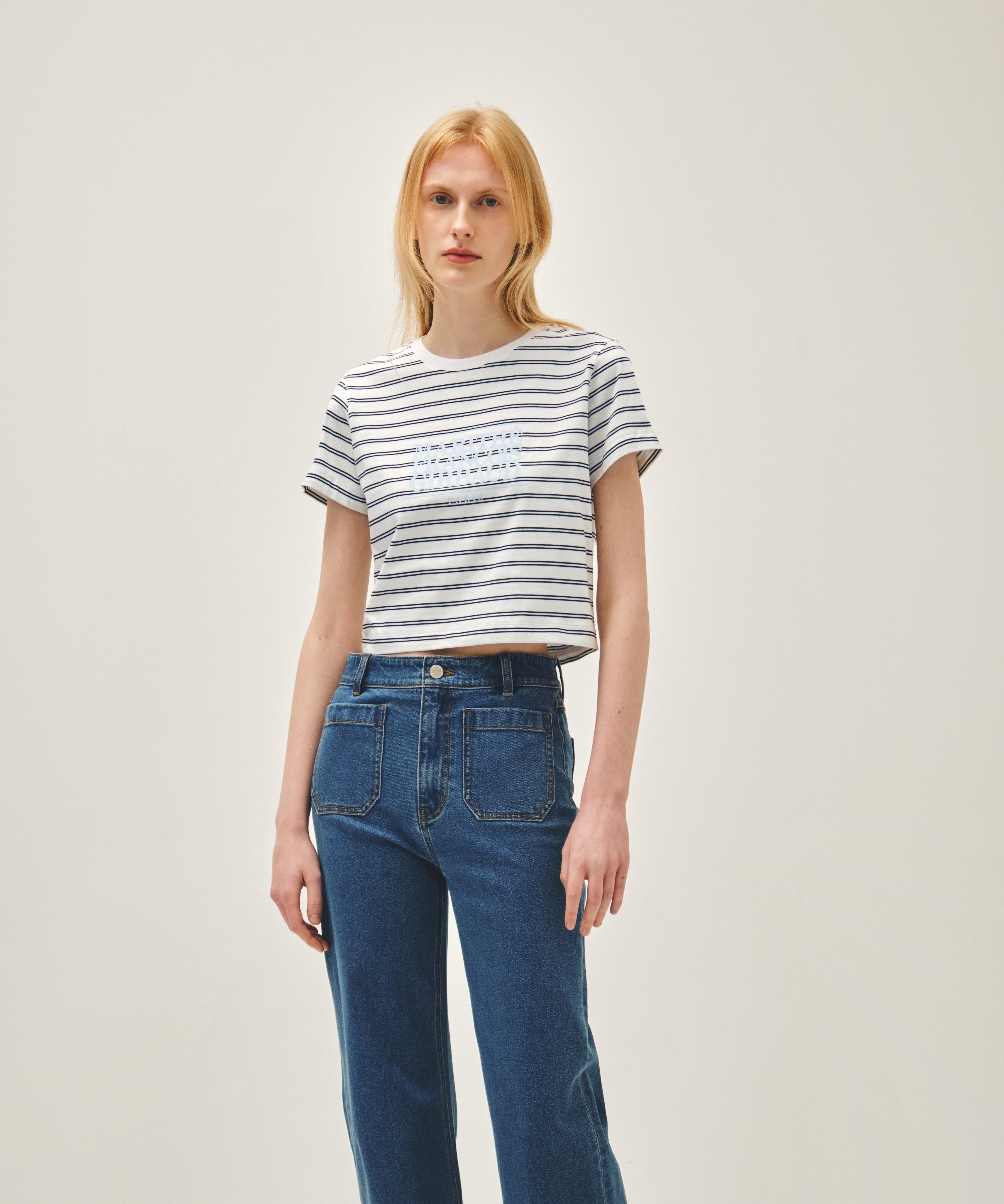 W CLASSIC LOGO CROP TEE