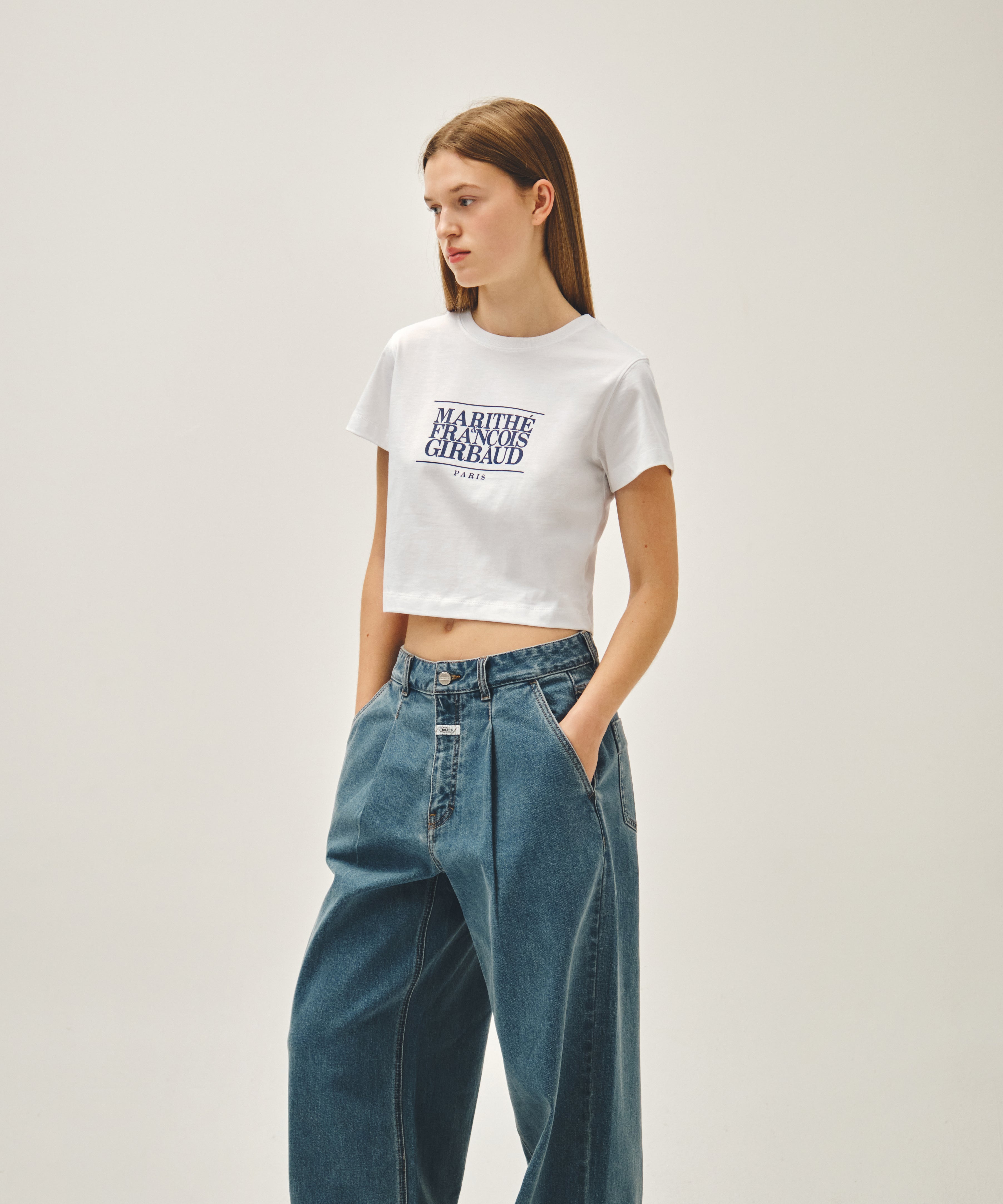 W CLASSIC LOGO CROP TEE