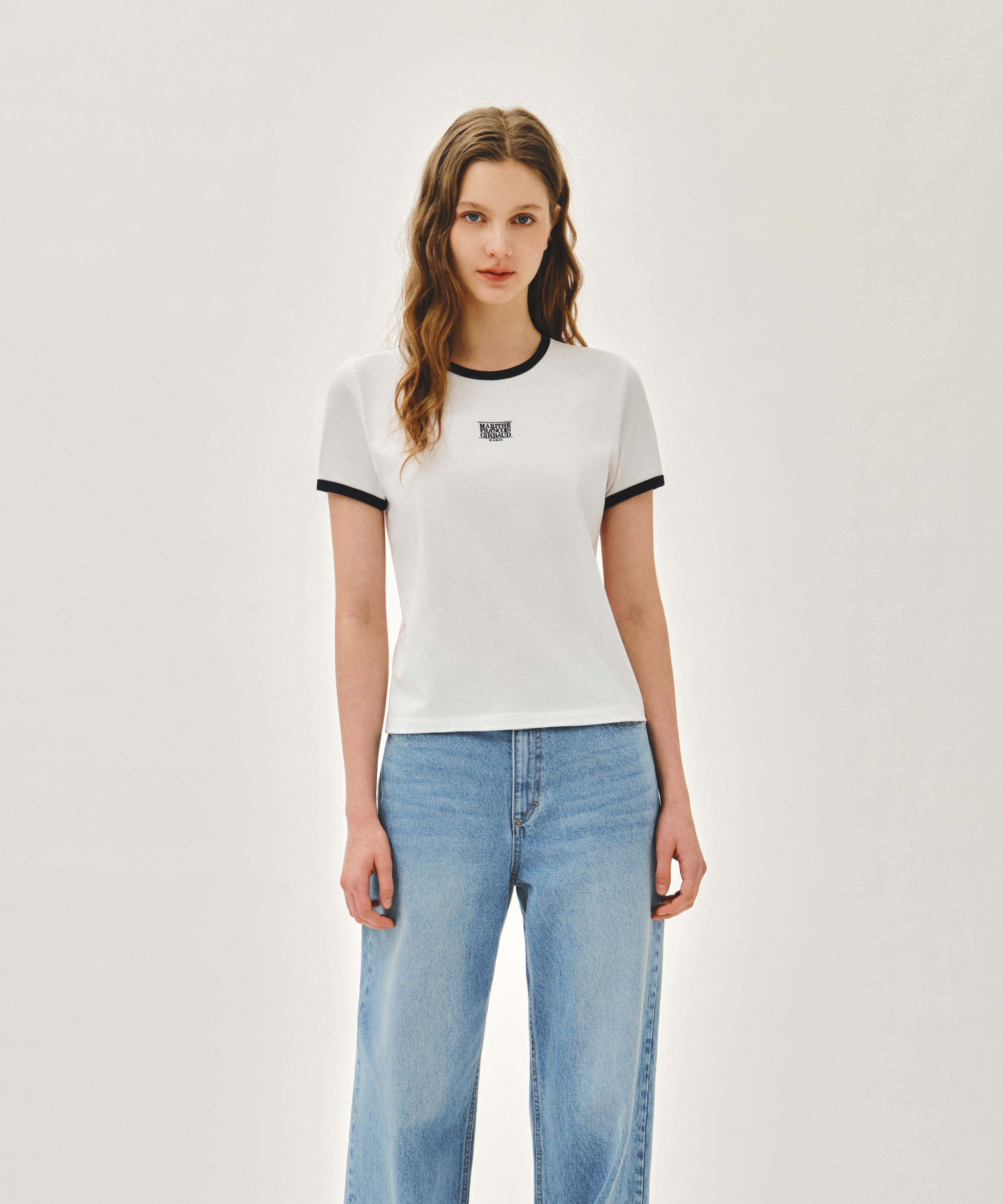 W CLASSIC LOGO RINGER TEE