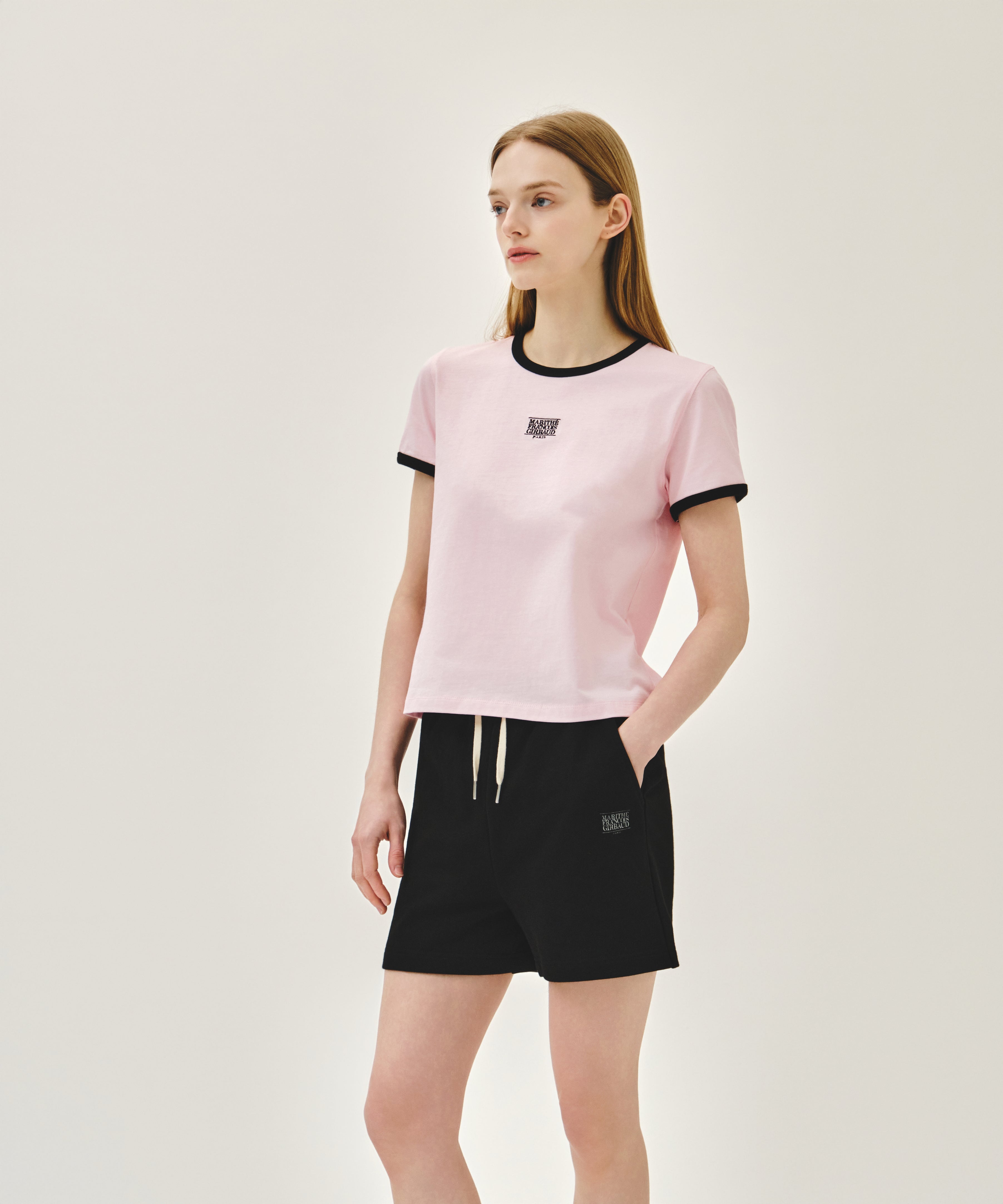W CLASSIC LOGO RINGER TEE