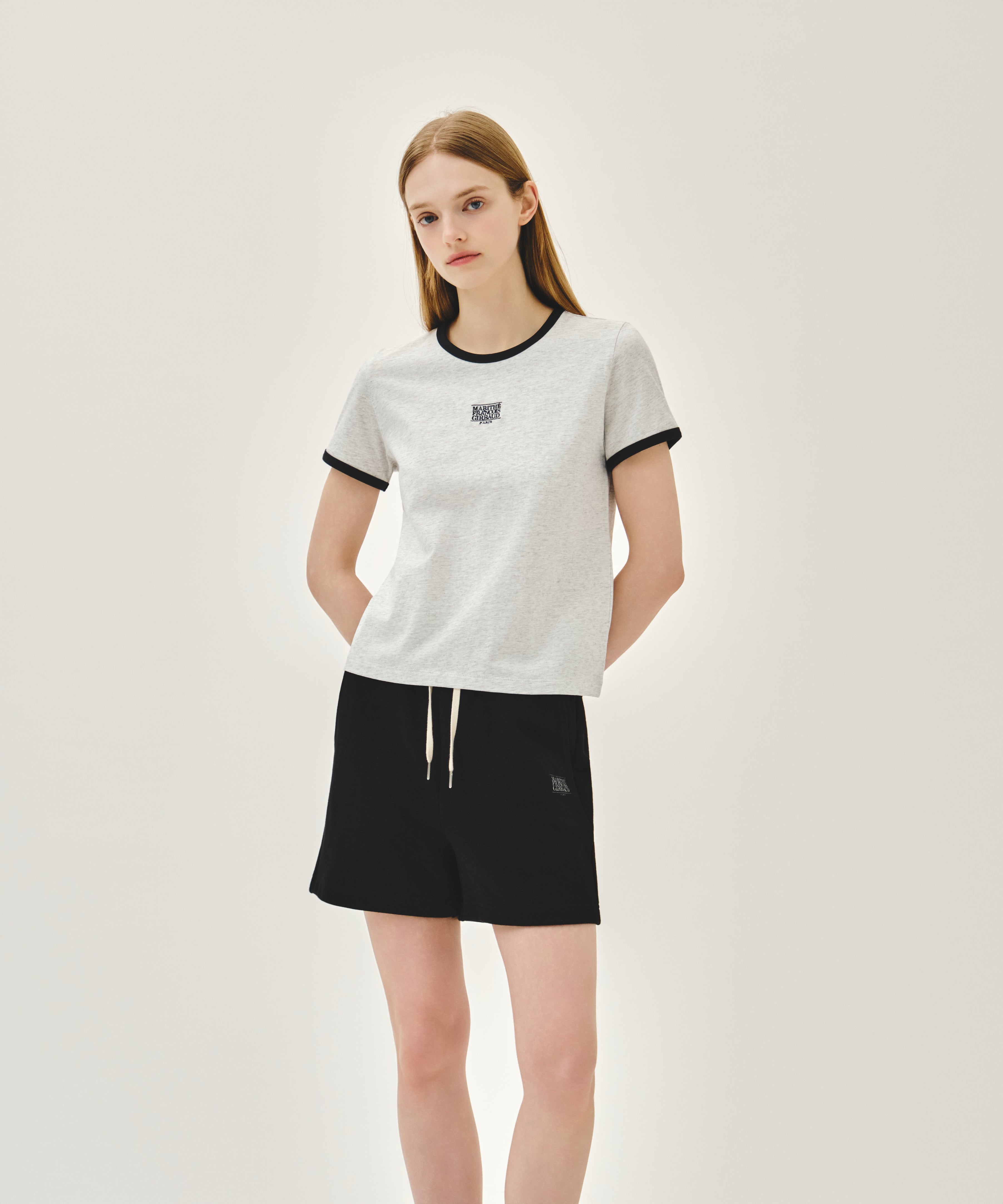 W CLASSIC LOGO RINGER TEE