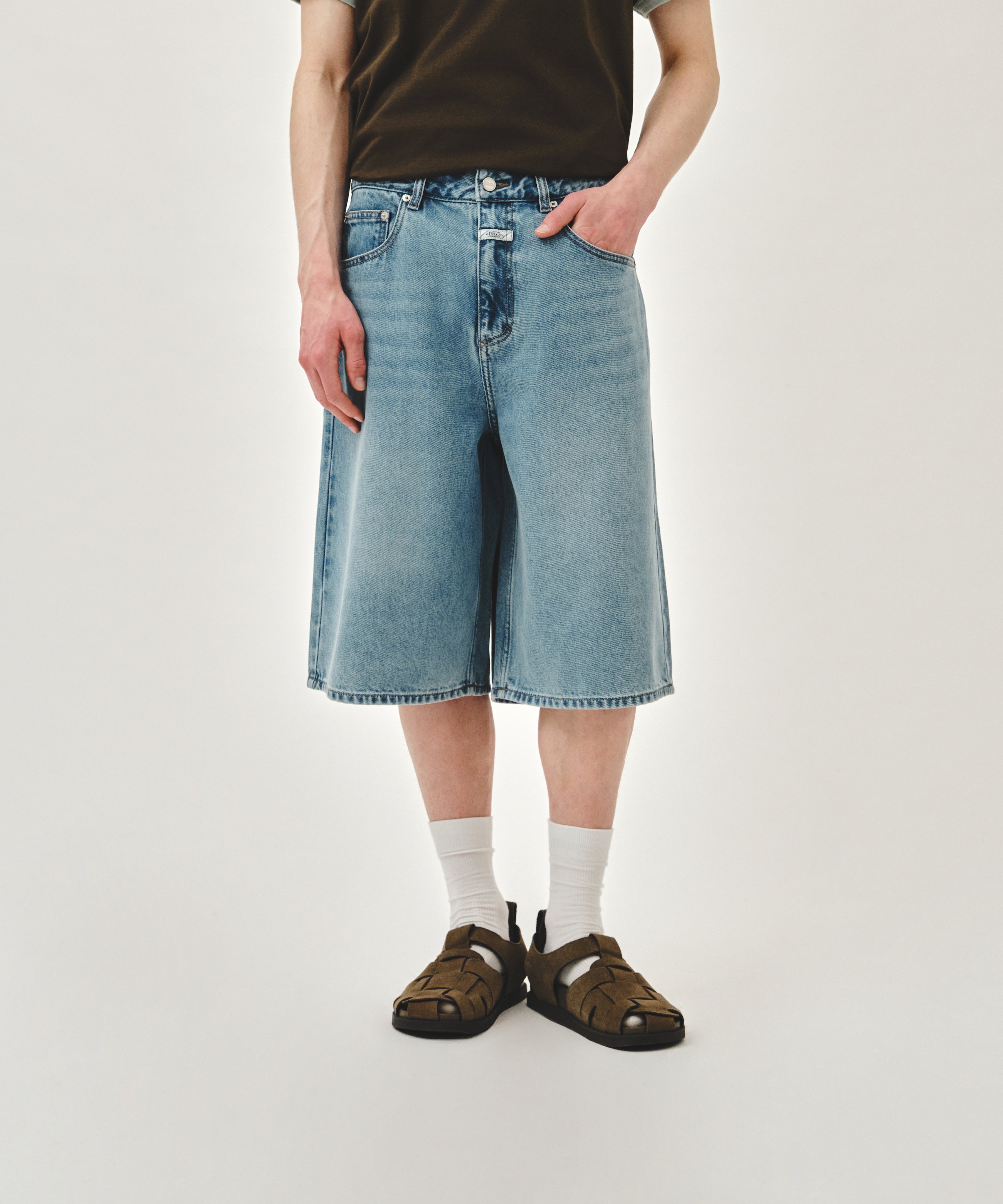 M BERMUDA DENIM PANTS