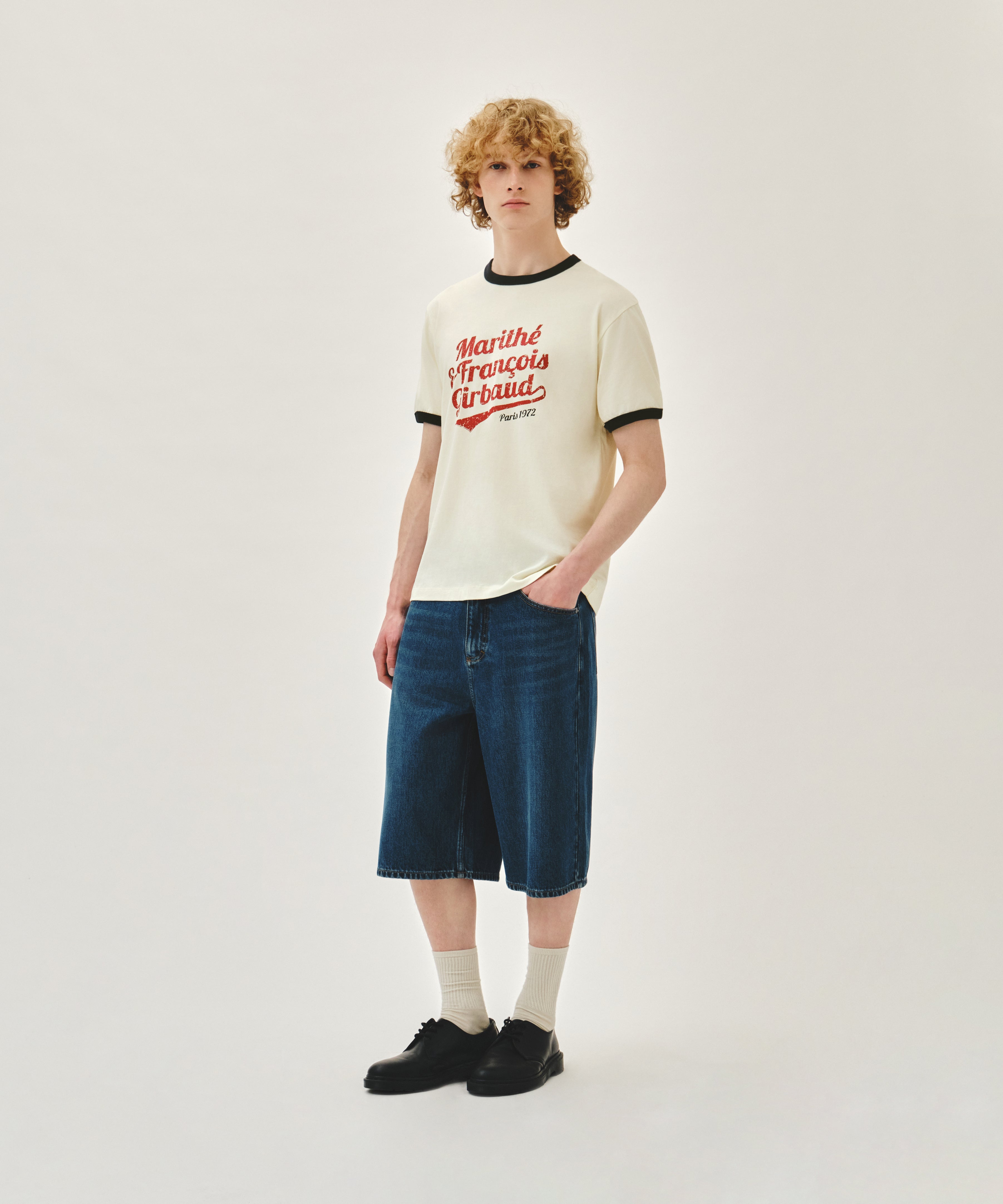 M BERMUDA DENIM PANTS