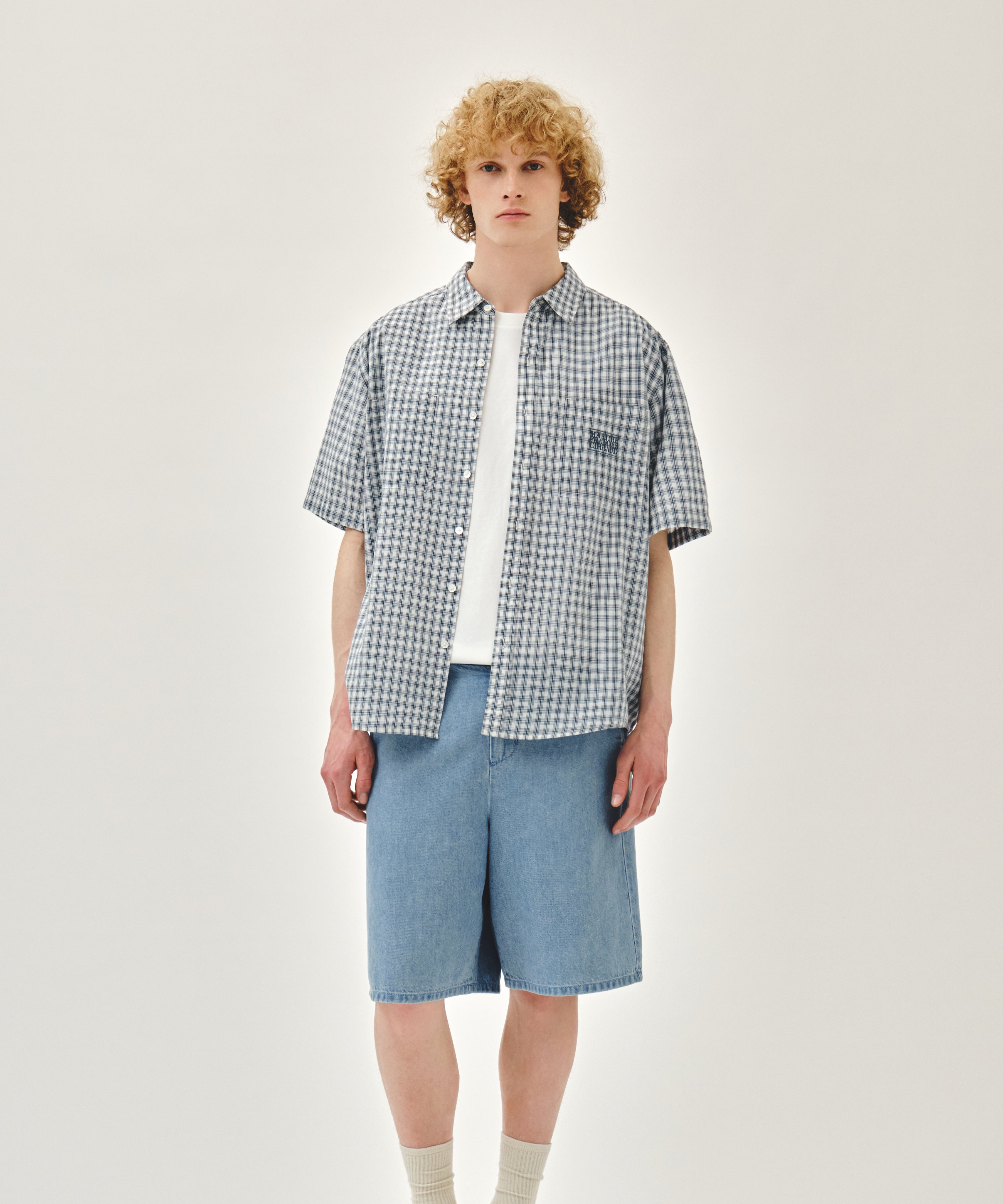 M CHECK HALF SLEEVE SHIRT