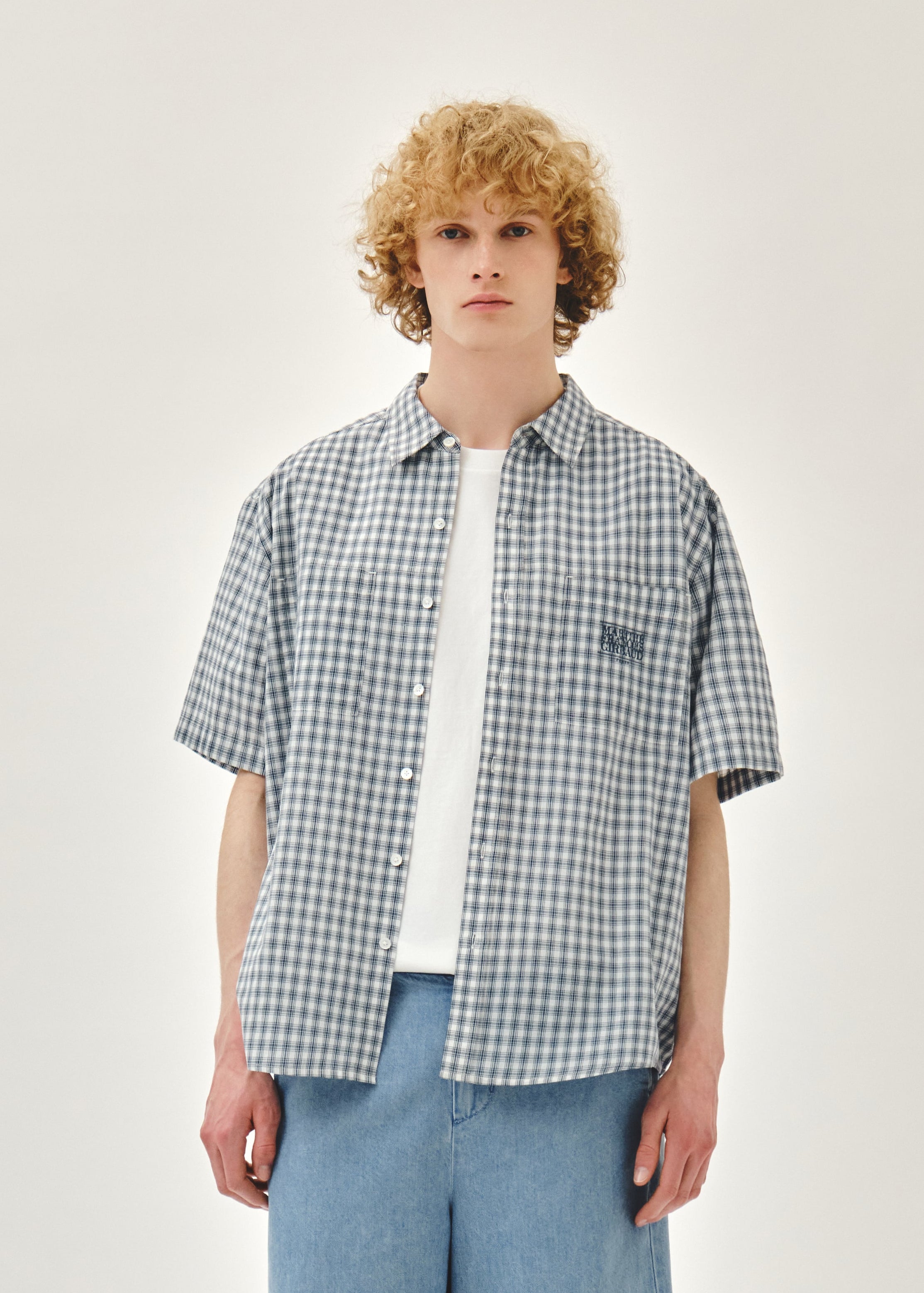 M CHECK HALF SLEEVE SHIRT