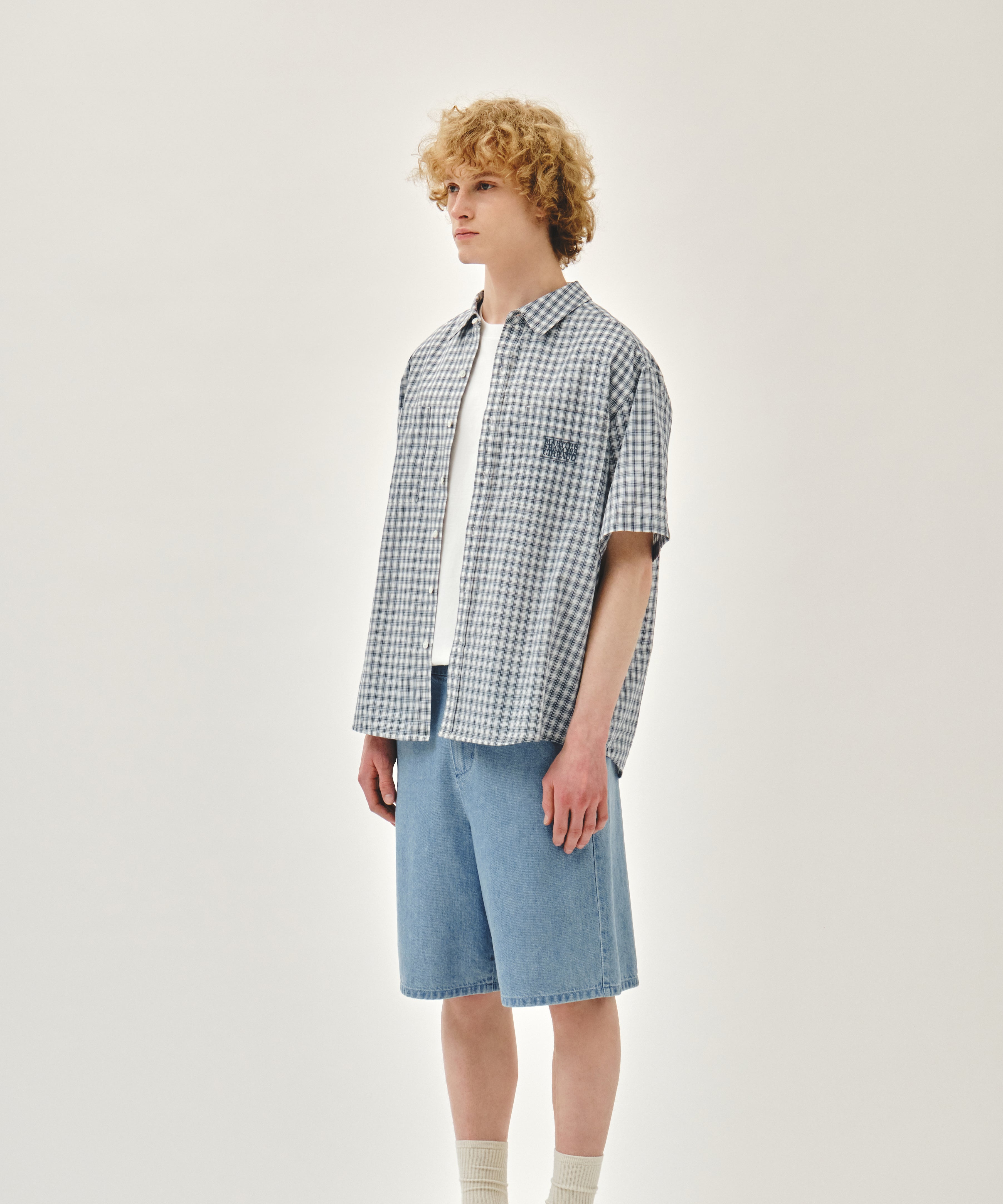 M CHECK HALF SLEEVE SHIRT