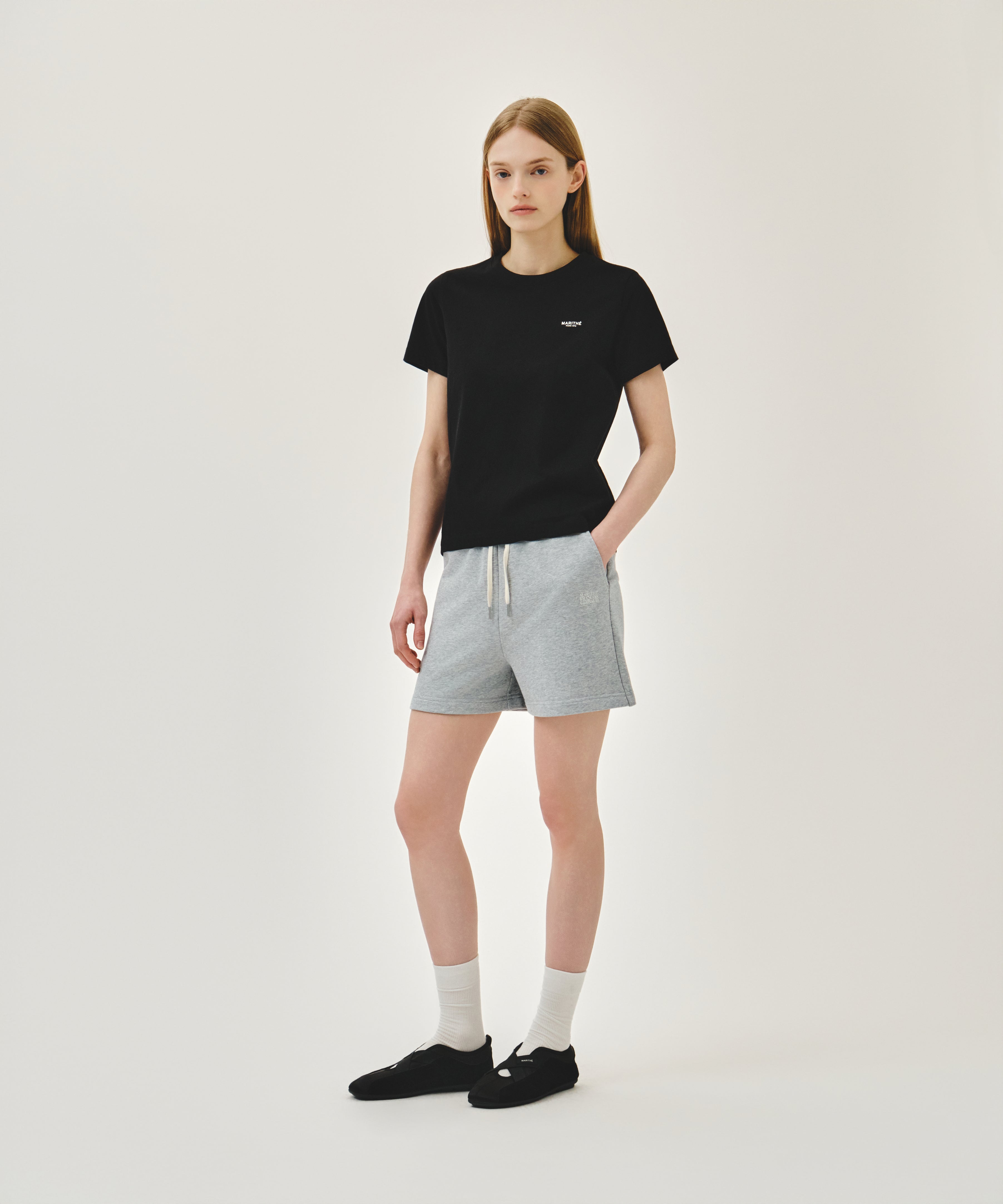 W VINTAGE CLASSIC LOGO SWEAT SHORTS