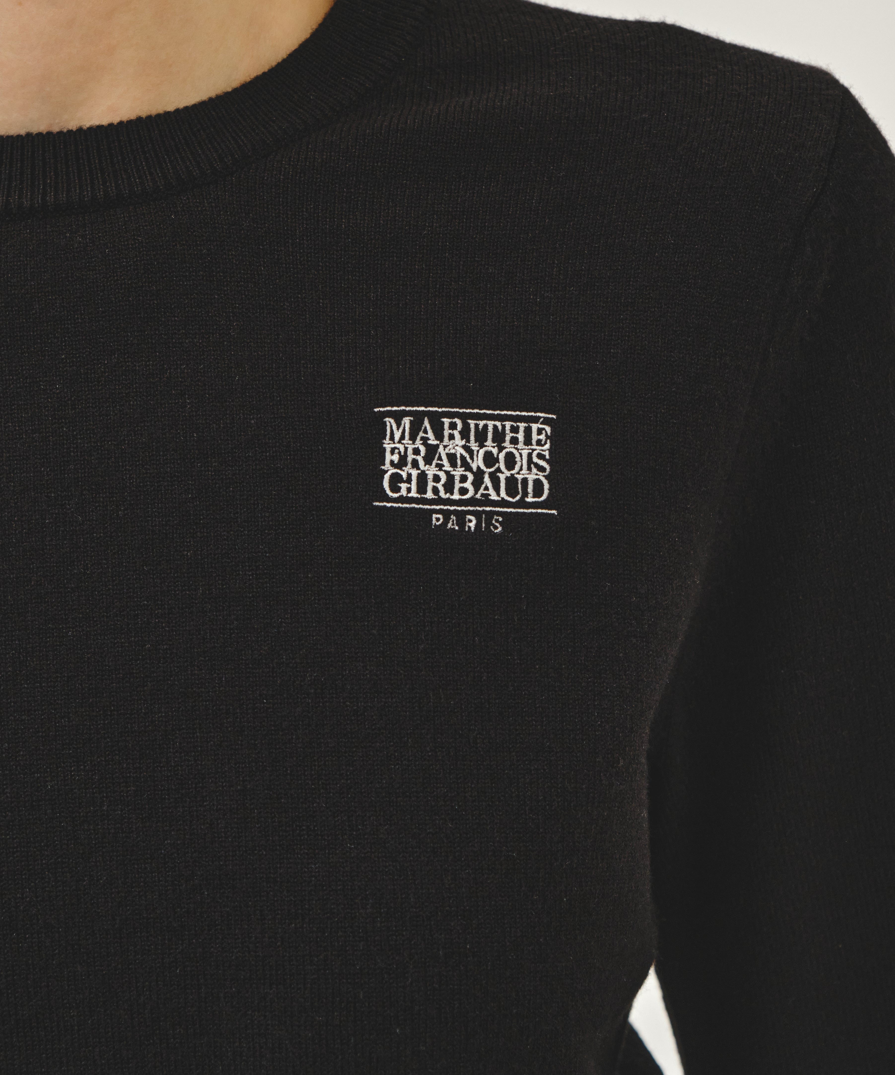 W SMALL CLASSIC LOGO CROP KNIT PULLOVER