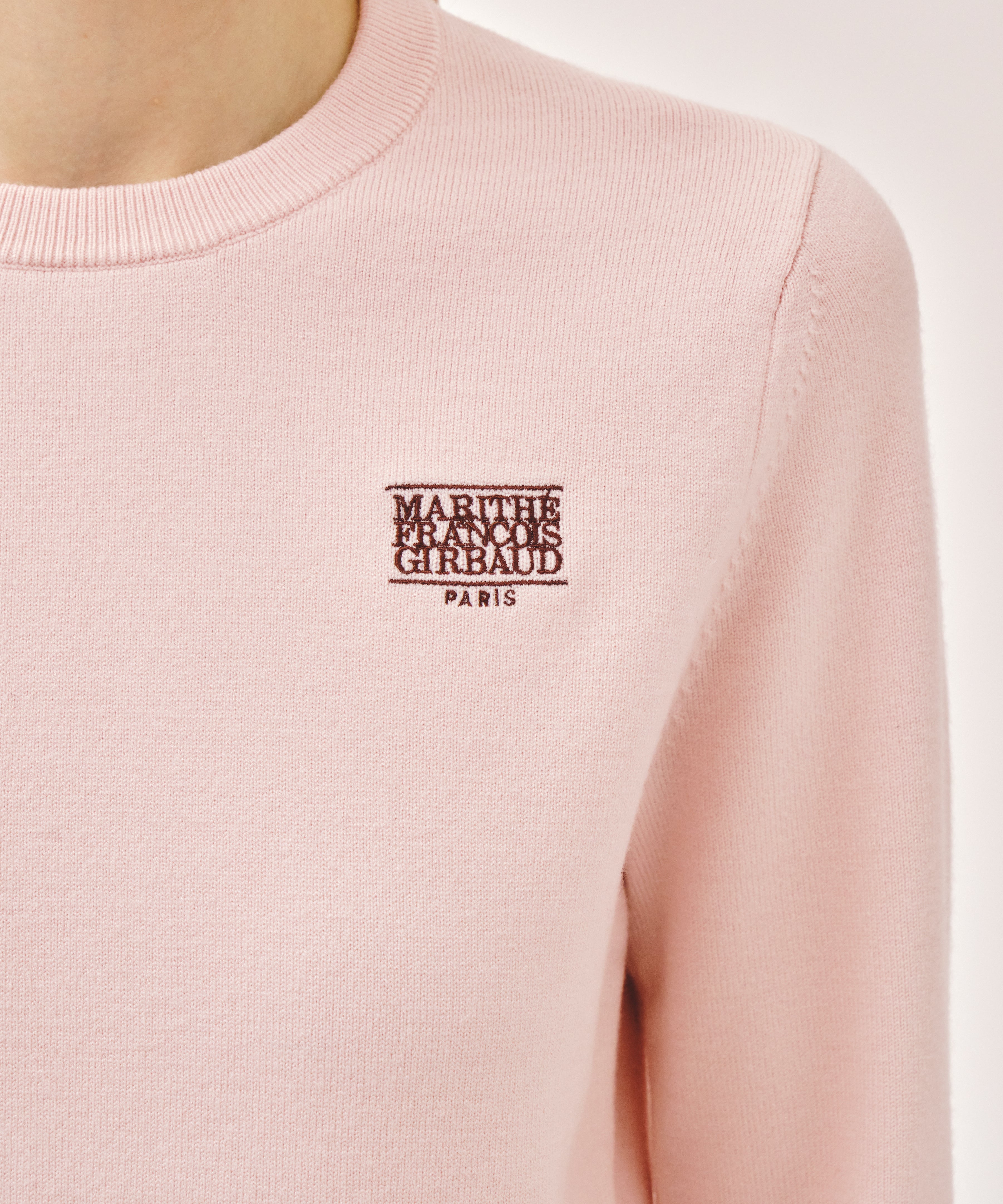 W SMALL CLASSIC LOGO CROP KNIT PULLOVER