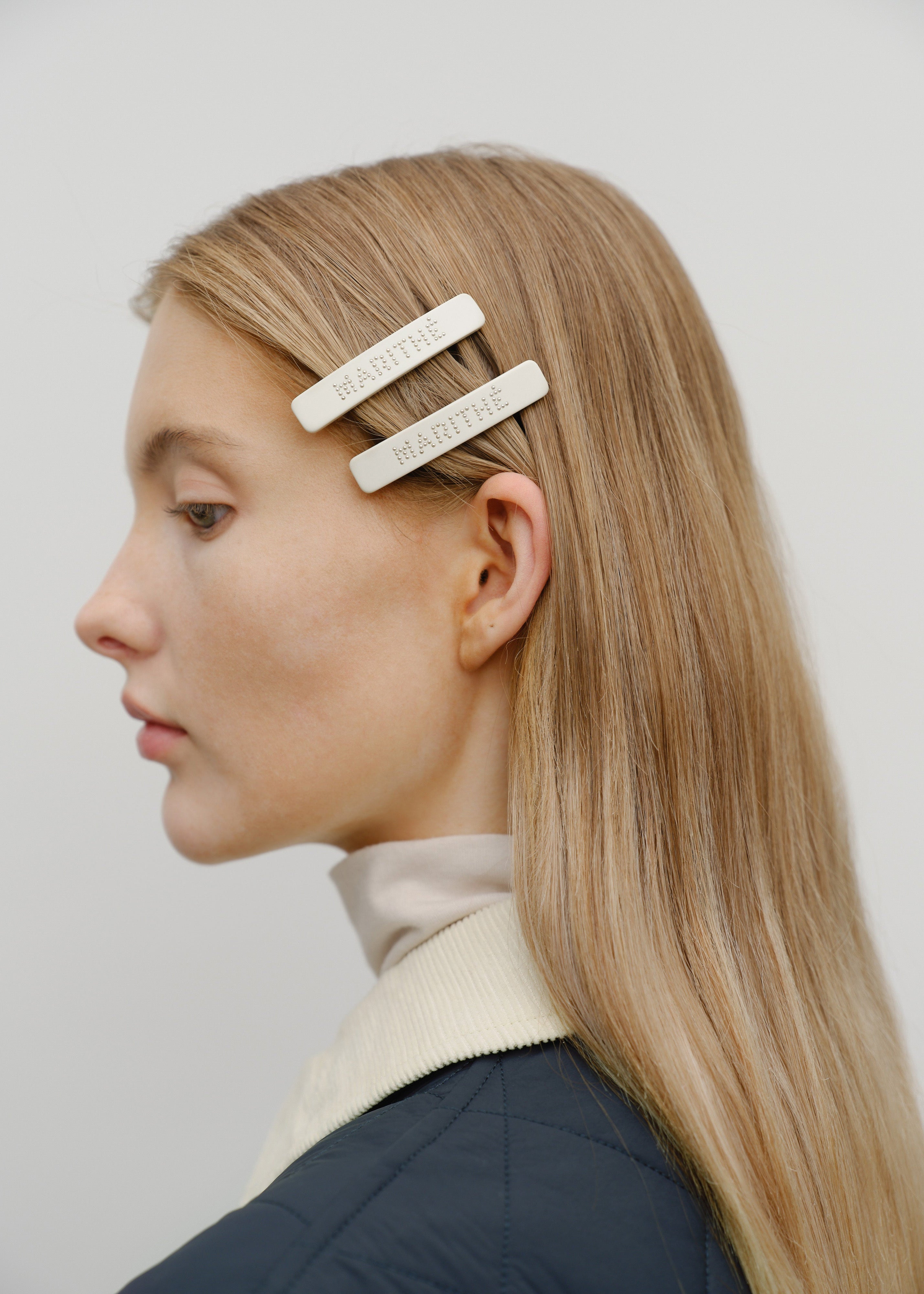 REGULAR LOGO METAL BALL HAIR PIN 2PACK