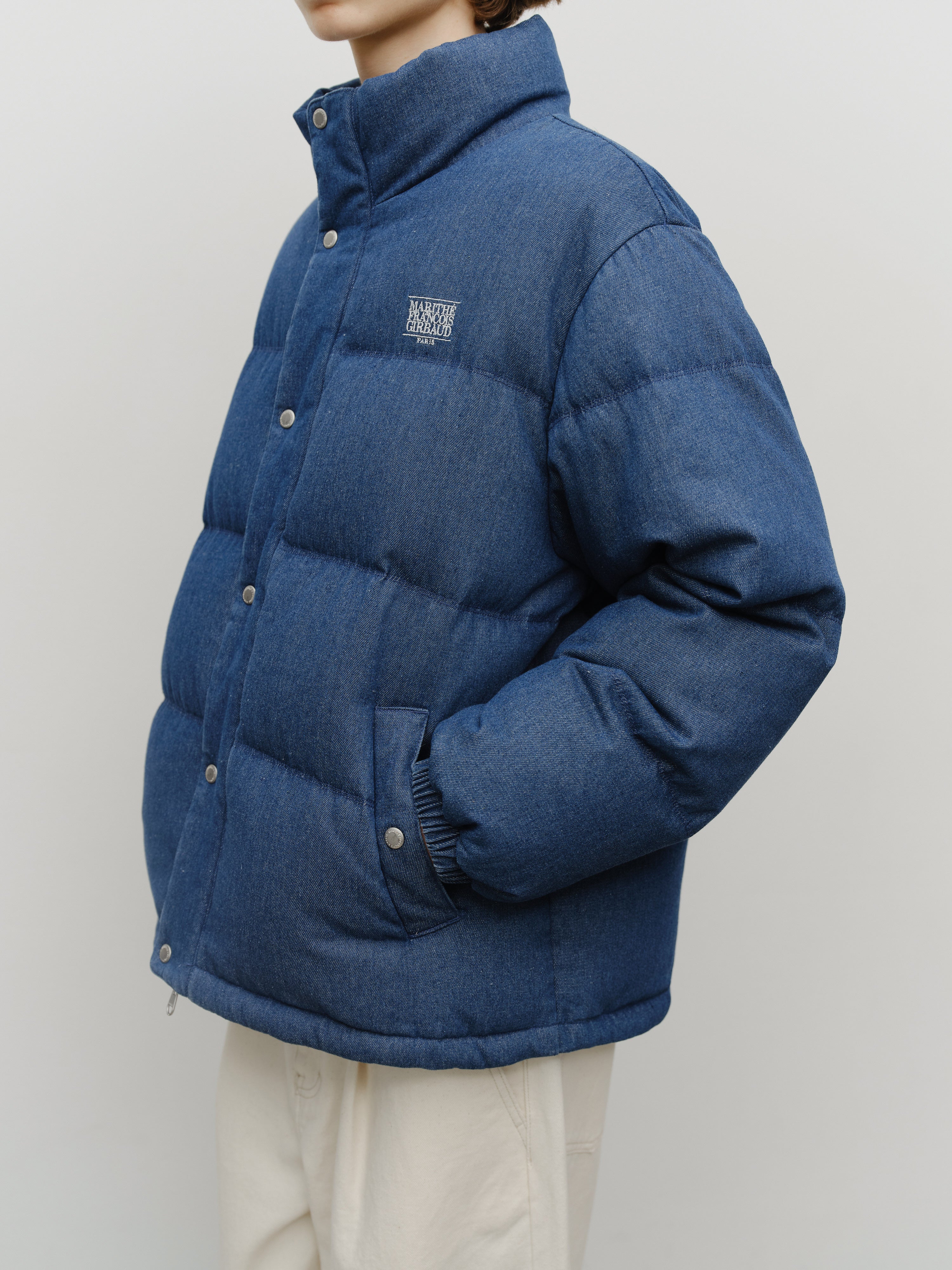 CLASSIC LOGO DENIM DOWN JACKET