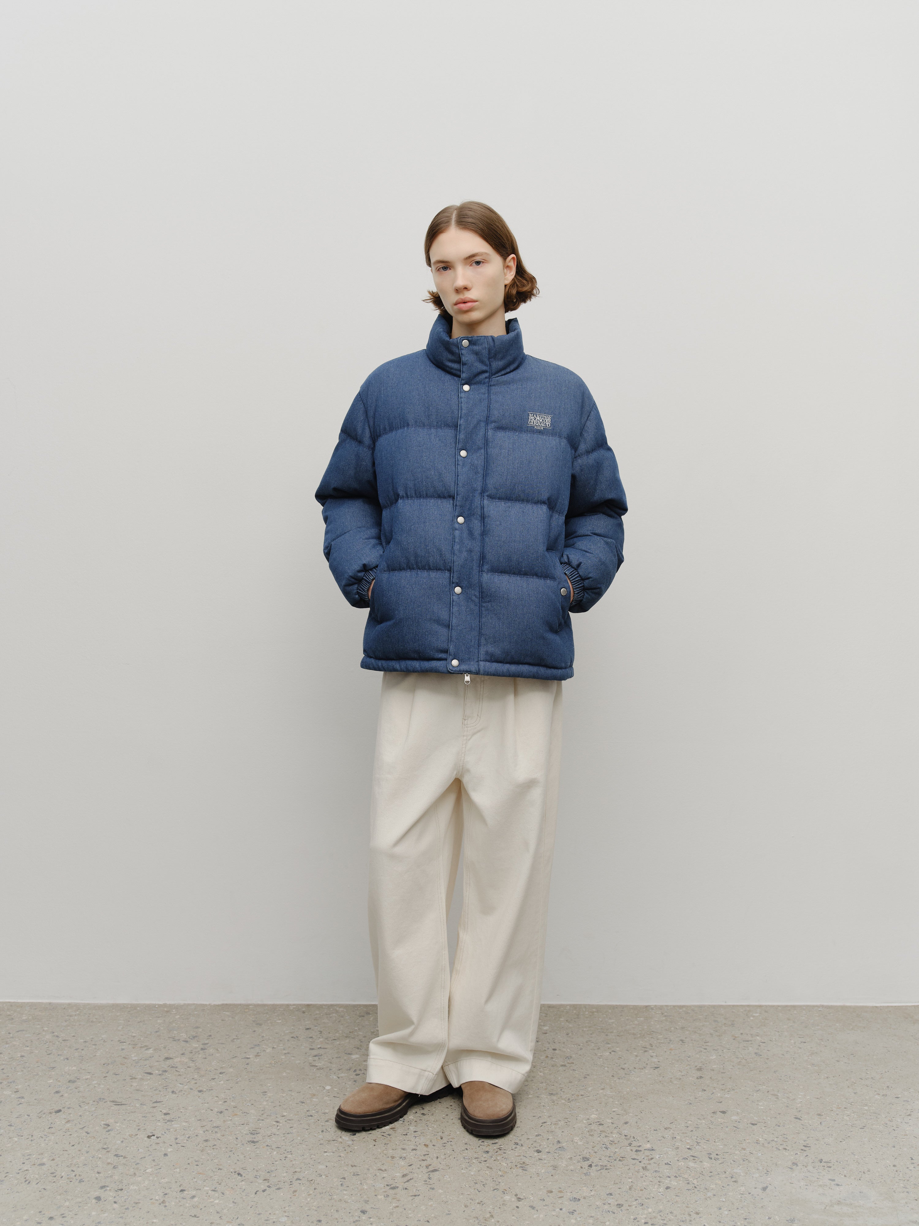 CLASSIC LOGO DENIM DOWN JACKET