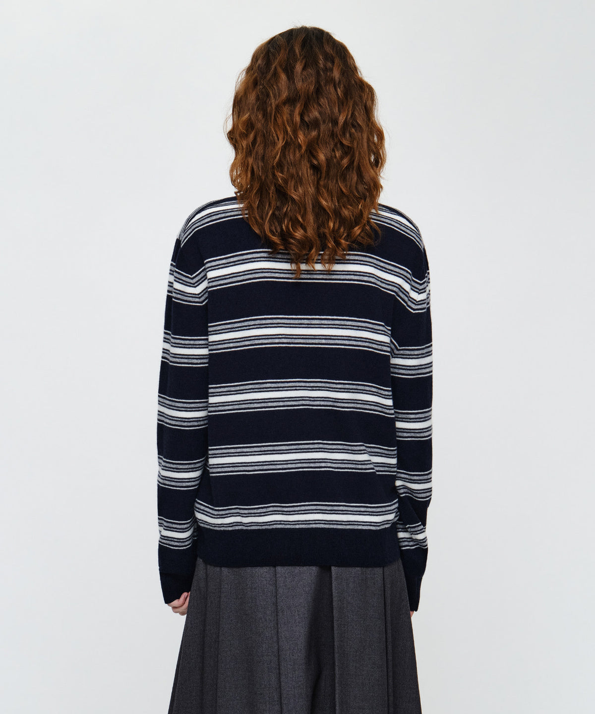 SMALL CLASSIC LOGO MULTI STRIPE POLO KNIT