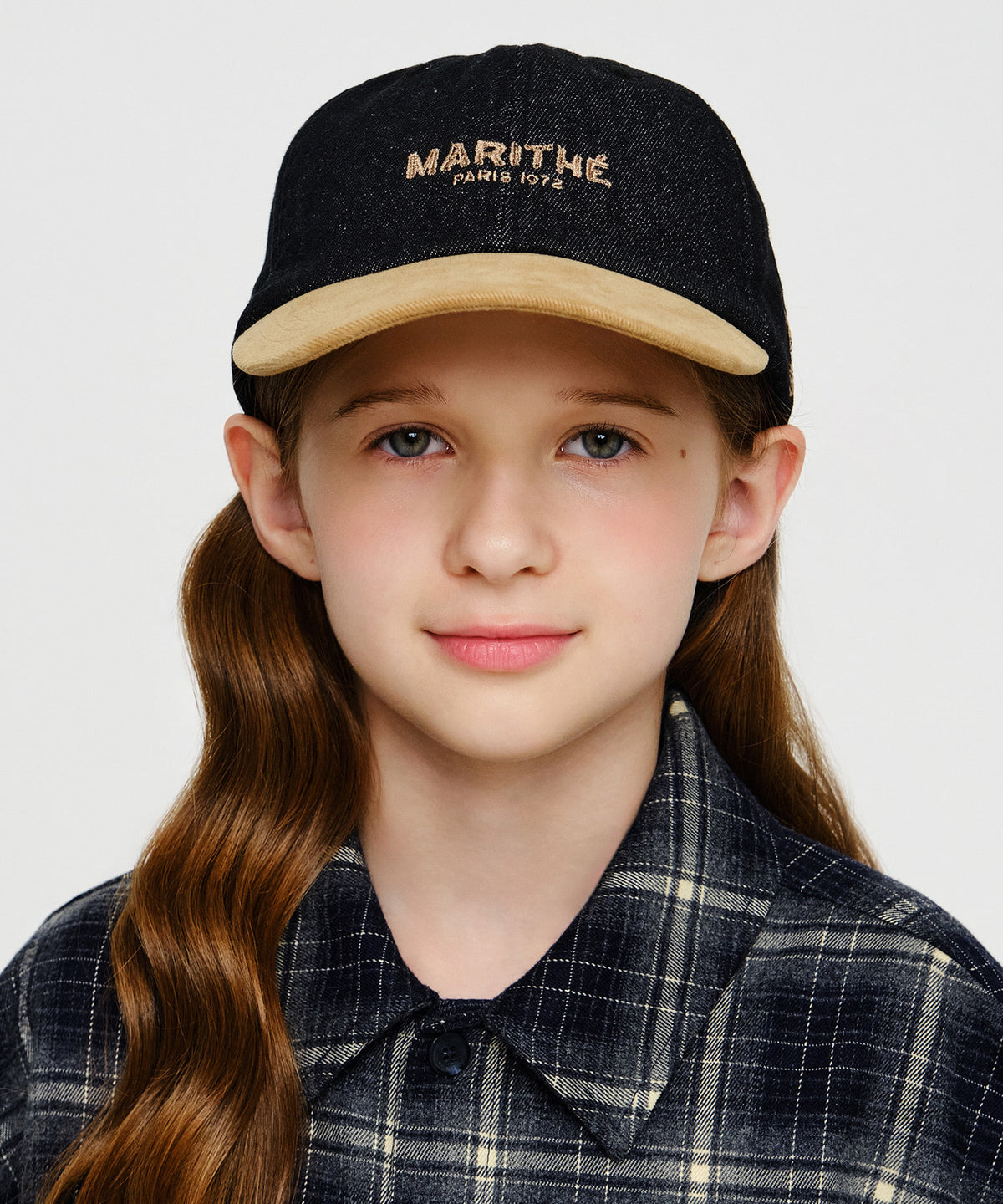 KIDS DENIM COLORBLOCK BALL CAP