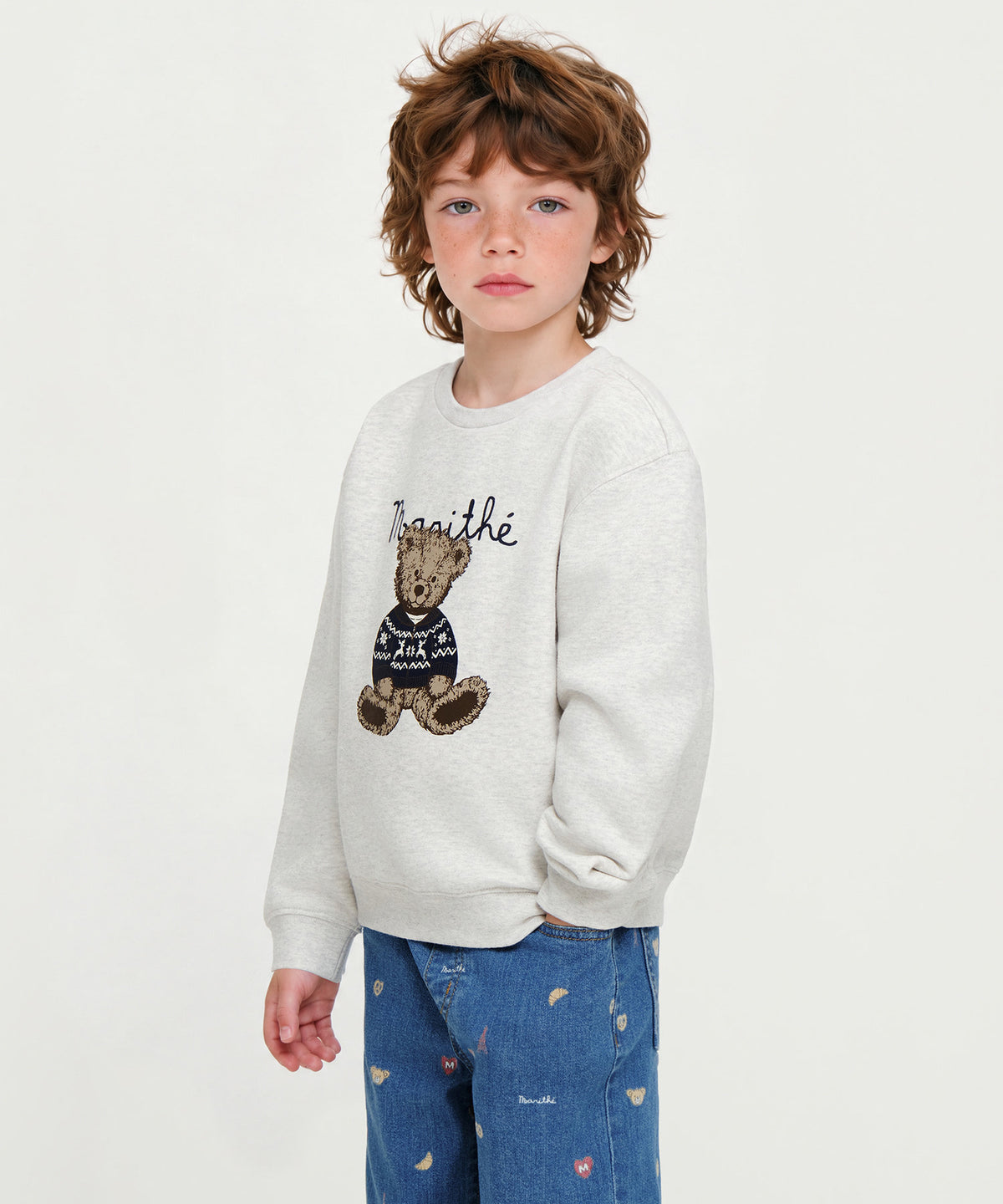 KIDS NORDIC BEAR SWEATSHIRT(BRUSHED)