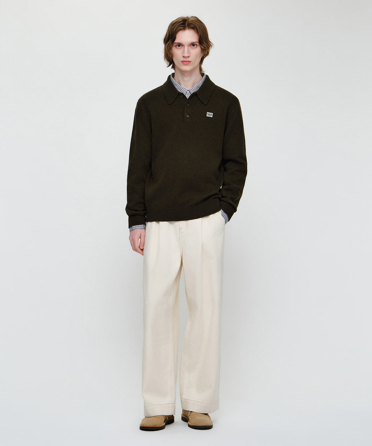 M SMALL CLASSIC LOGO COLLAR KNIT