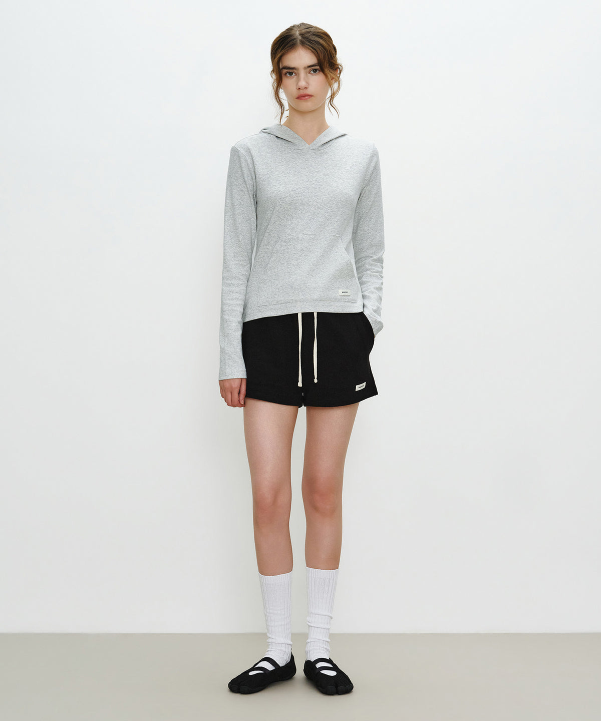W BASIC HOODIE LONG SLEEVE