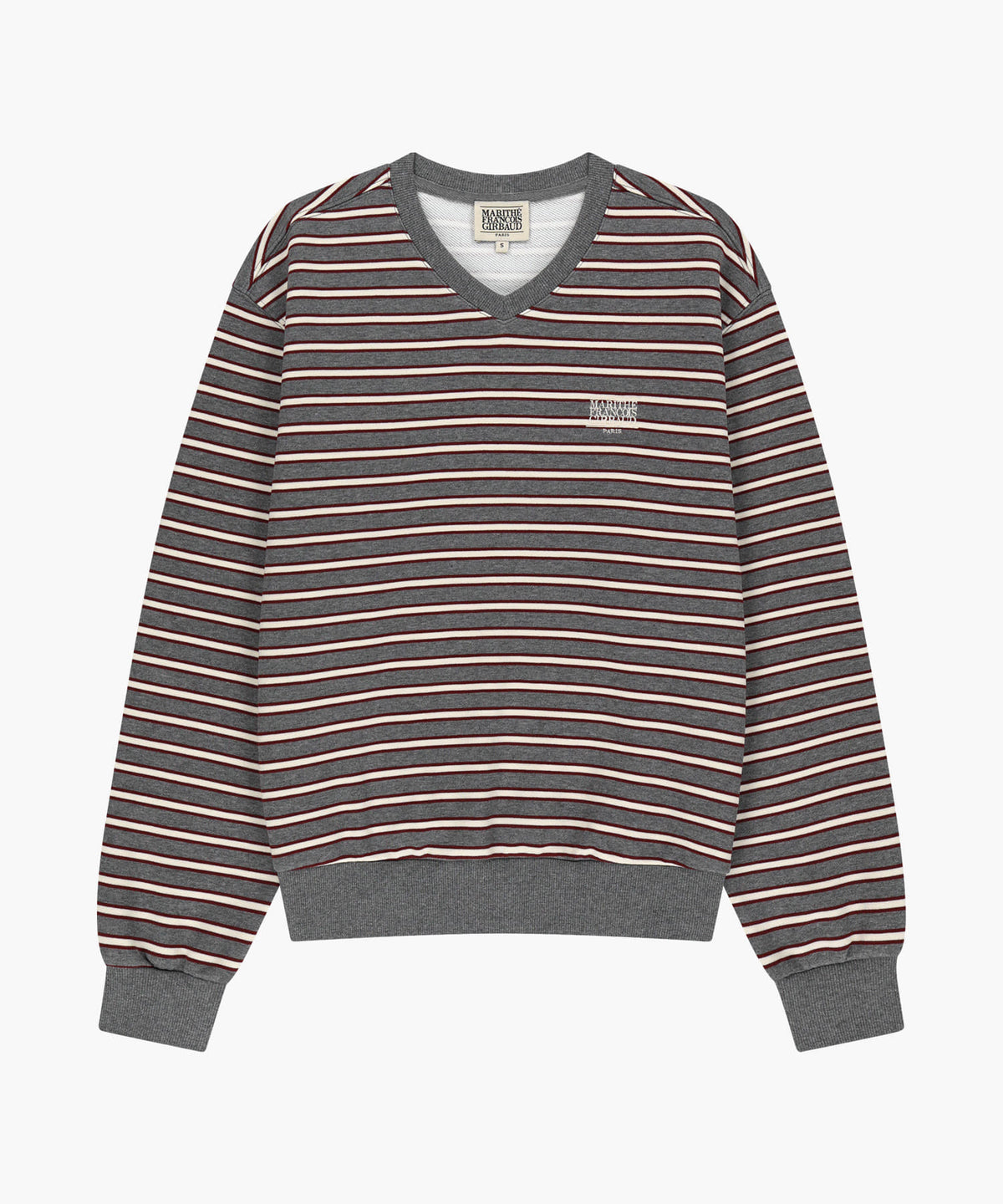 W SMALL CLASSIC LOGO V NECK BALLON SWEATSHIRT