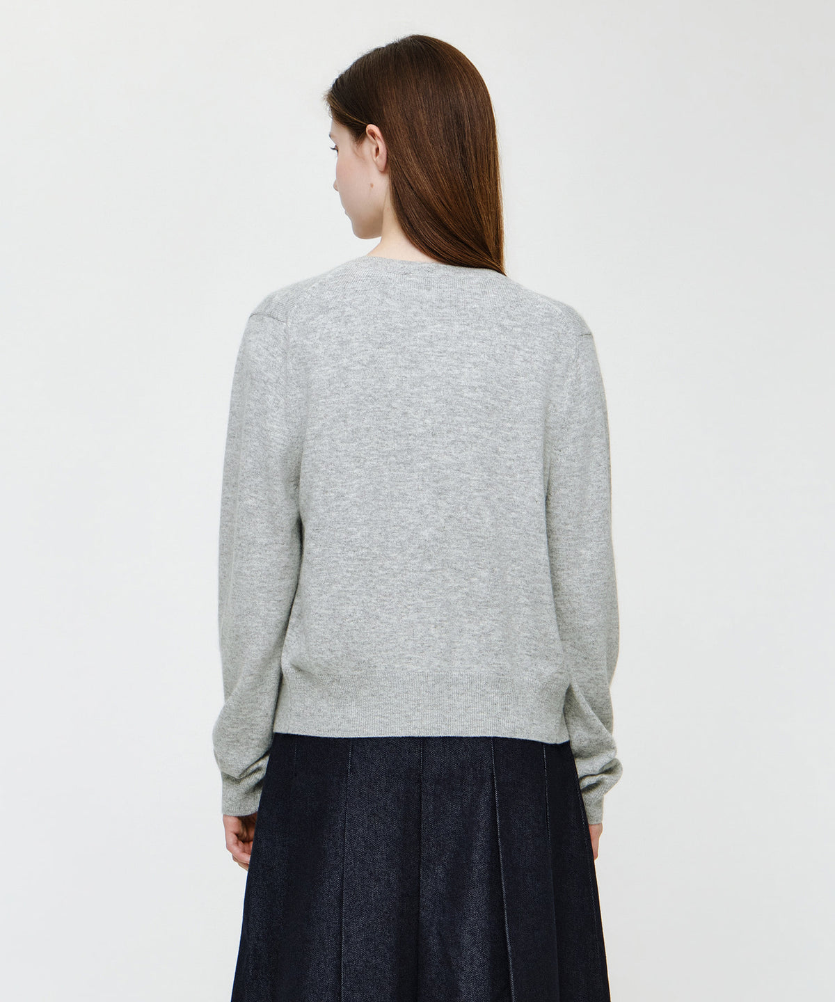W SMALL CLASSIC LOGO ROUND NECK CARDIGAN SET UP