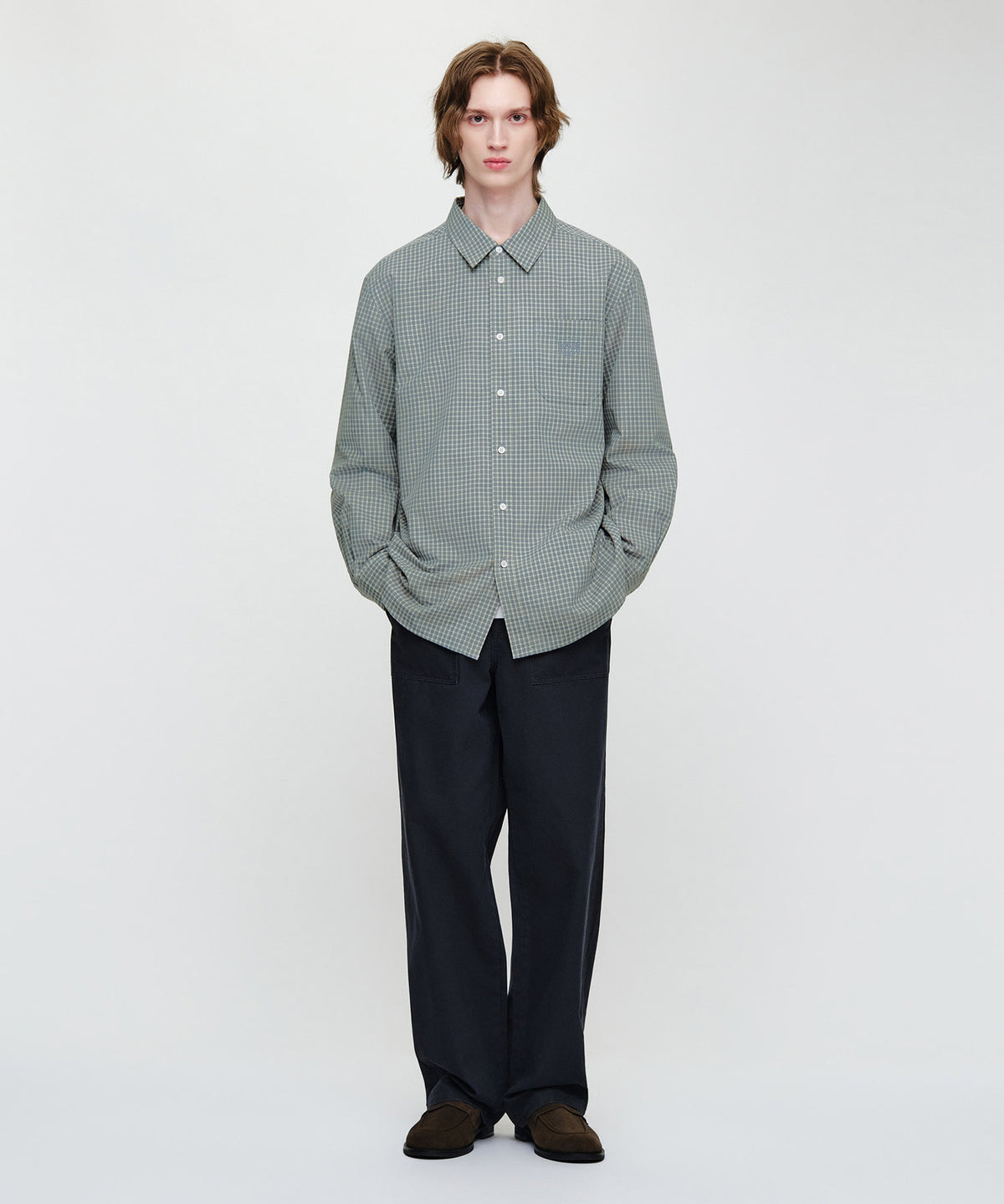 MICRO CLASSIC LOGO OVERSIZED CHECK SHIRT
