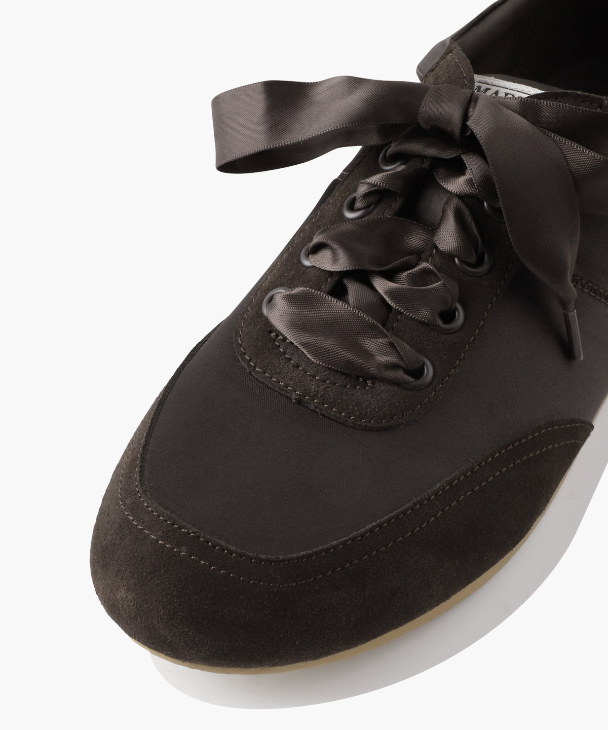 W LACE-UP SATIN SNEAKERS