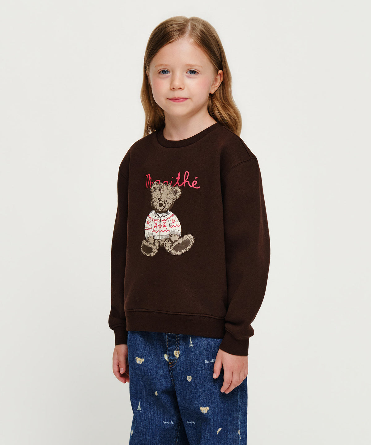 KIDS NORDIC BEAR SWEATSHIRT(BRUSHED)
