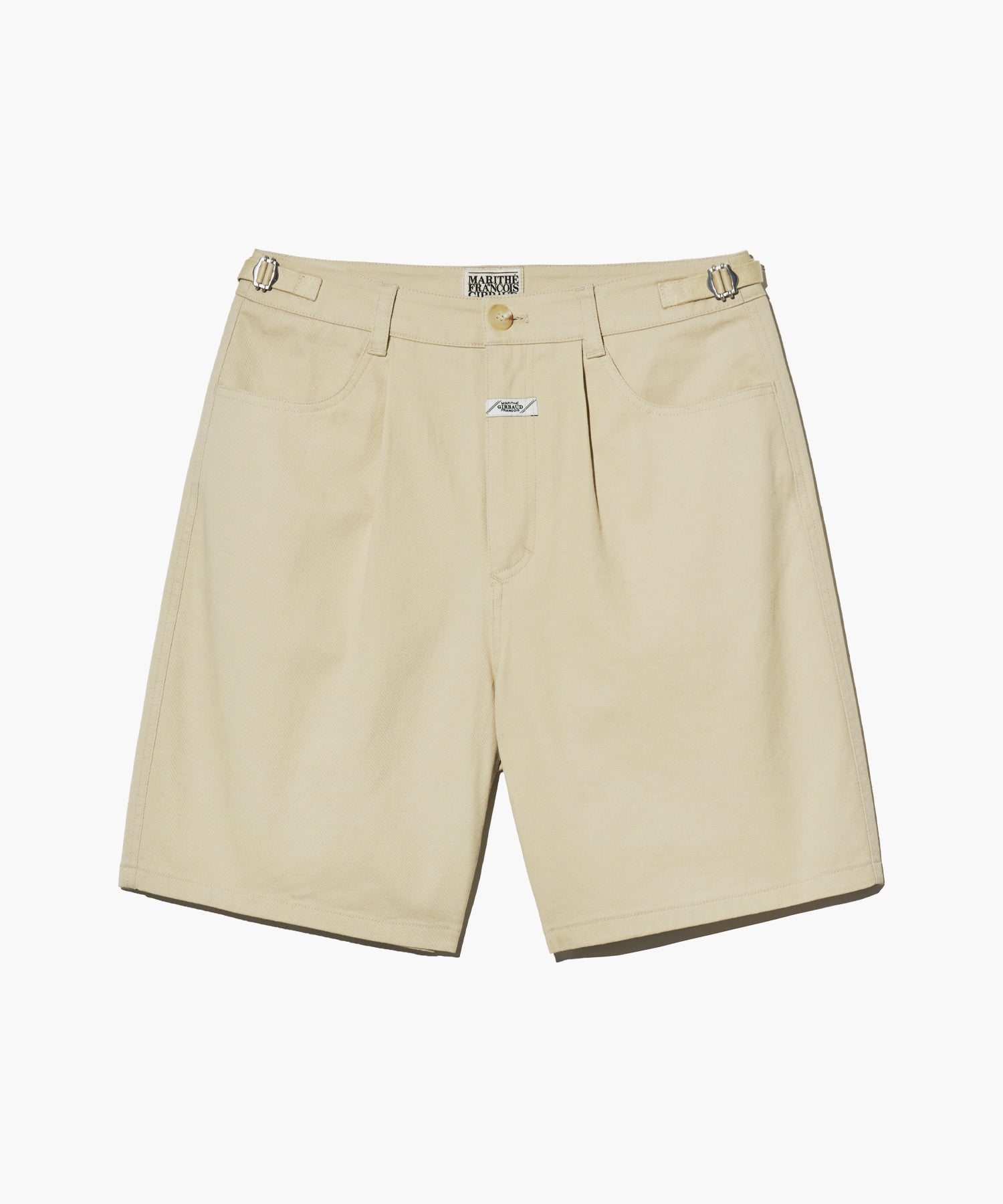 W ONE TUCK COTTON BERMUDA PANTS