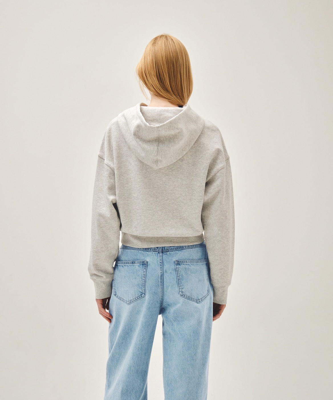 W SMALL CLASSIC LOGO CROP HOODIE