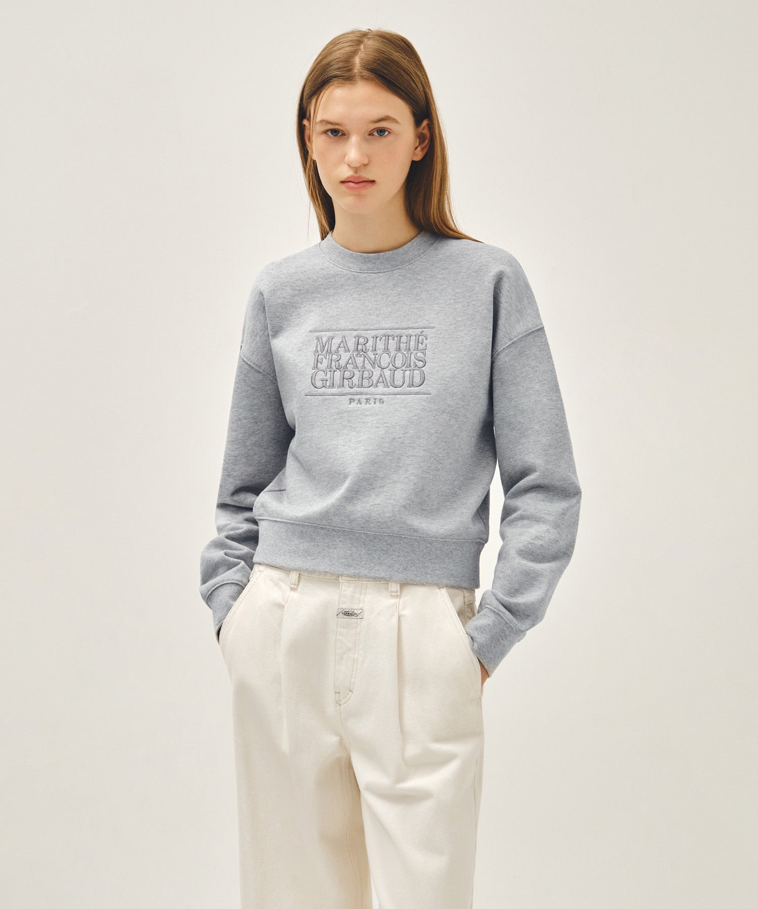 W CLASSIC LOGO CROP SWEATSHIRT