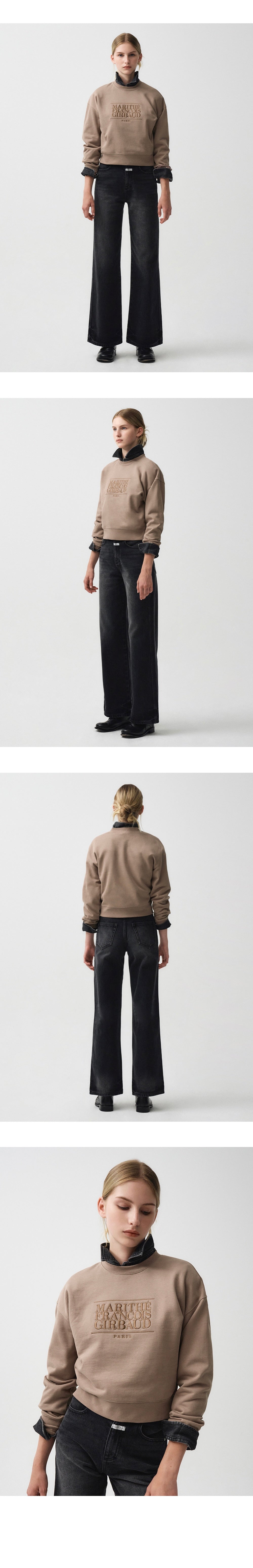 W CLASSIC LOGO CROP SWEATSHIRT