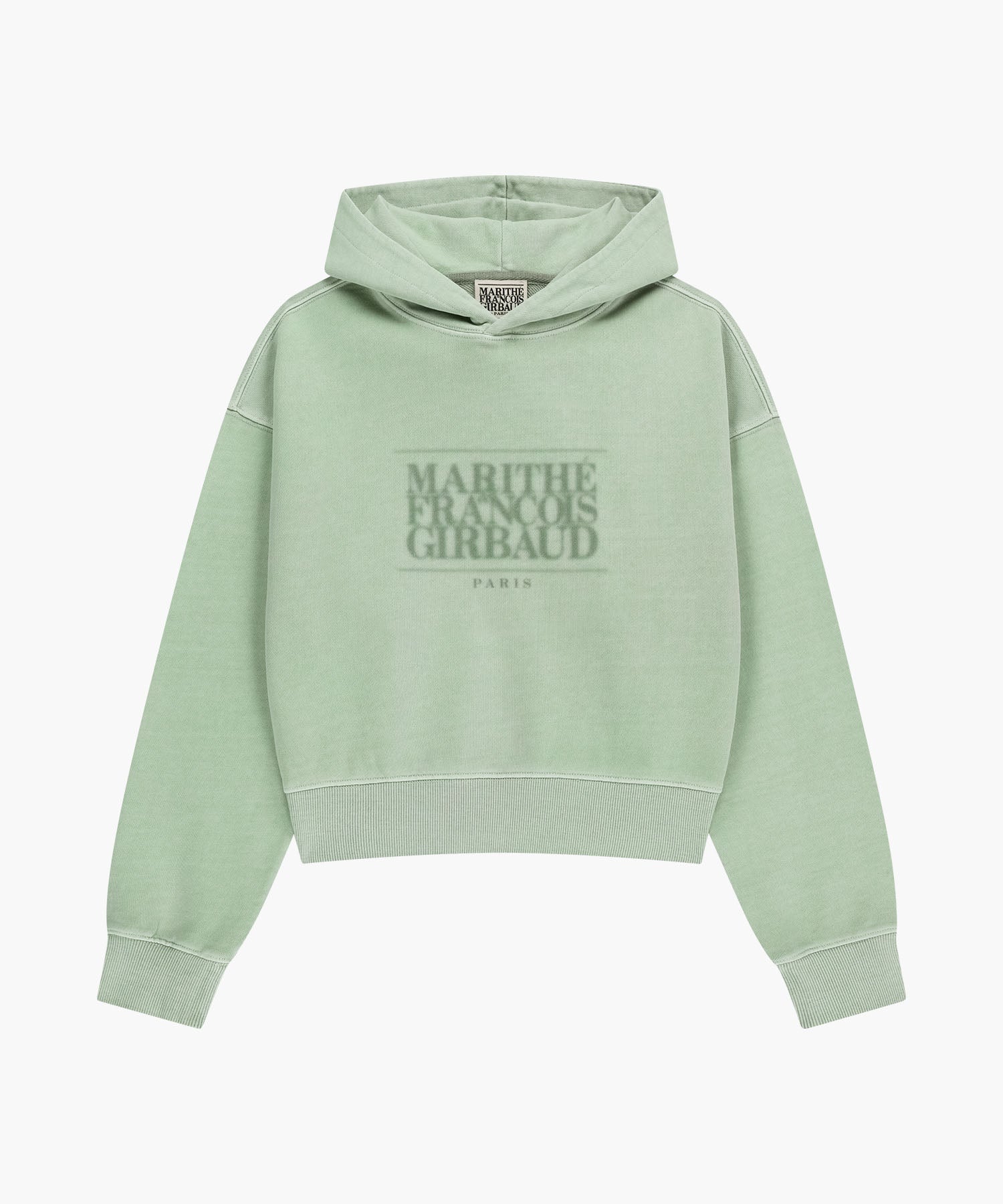 W SHADOW CLASSIC LOGO DYEING CROP HOODIE