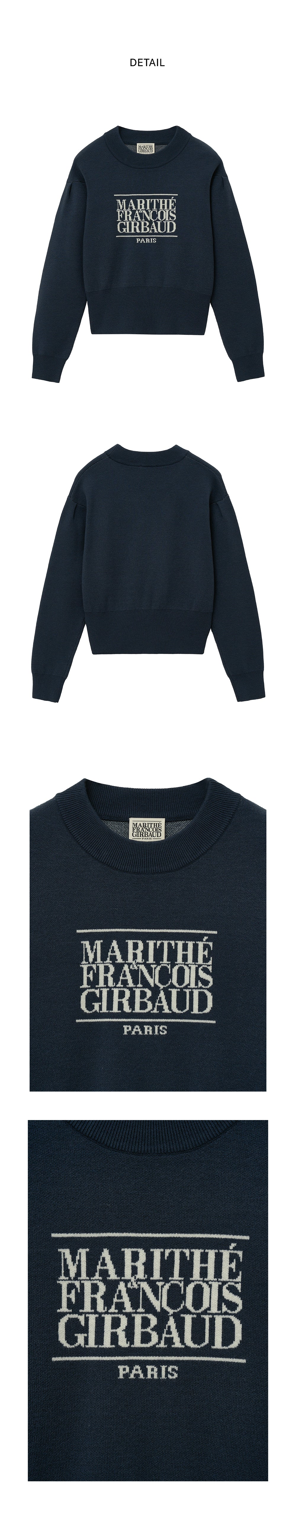 W CLASSIC LOGO CROP KNIT