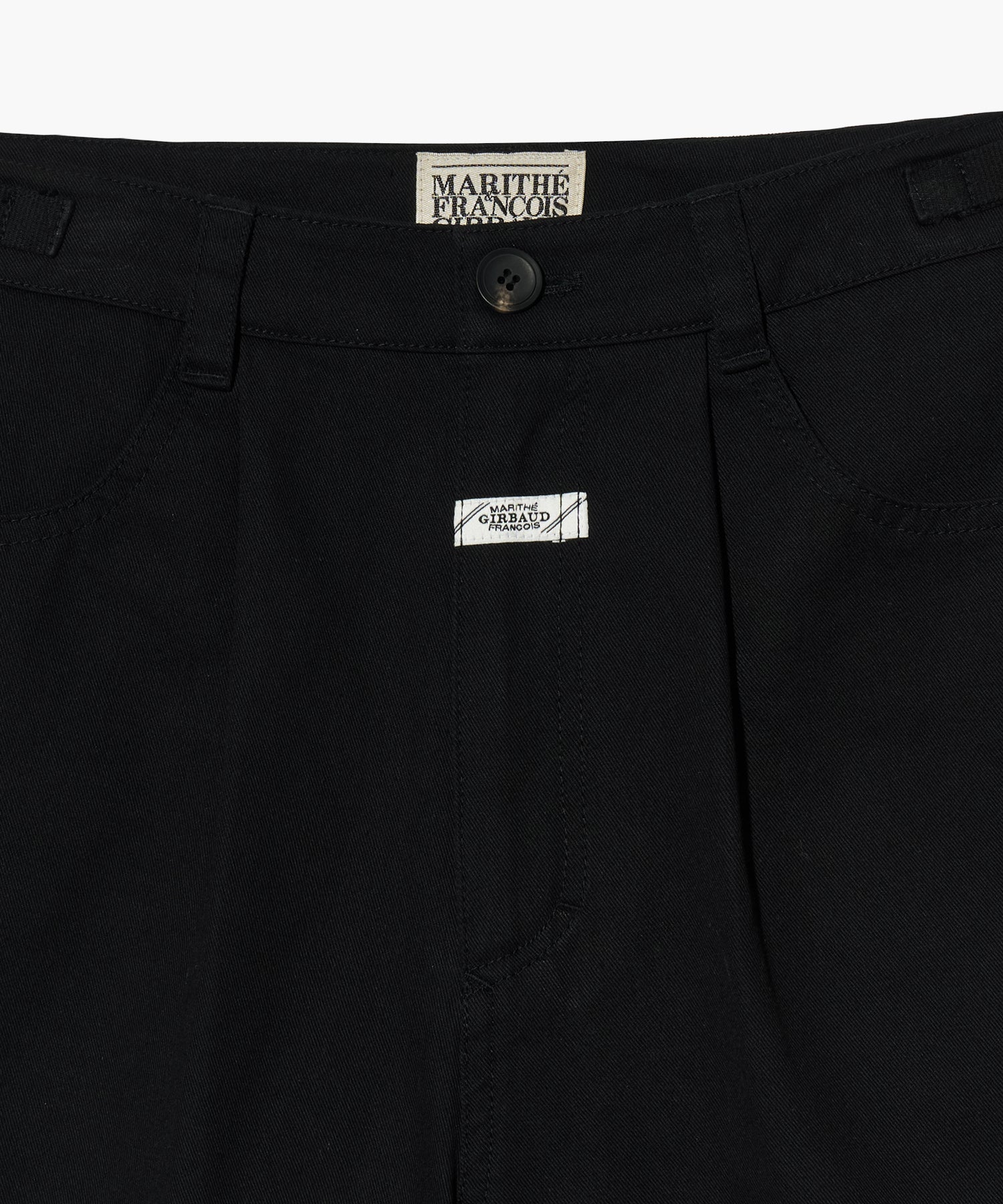 W ONE TUCK COTTON BERMUDA PANTS