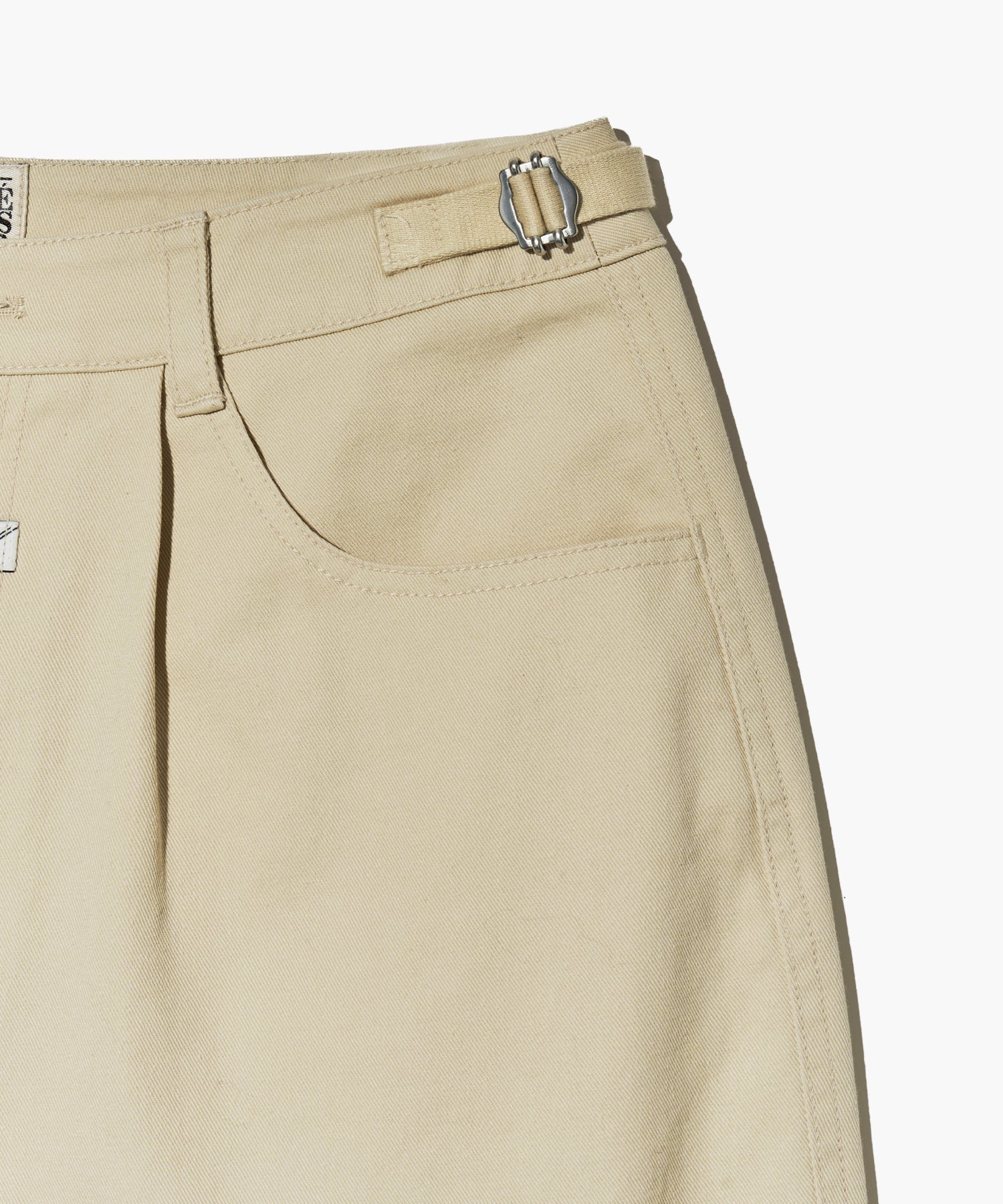 W ONE TUCK COTTON BERMUDA PANTS