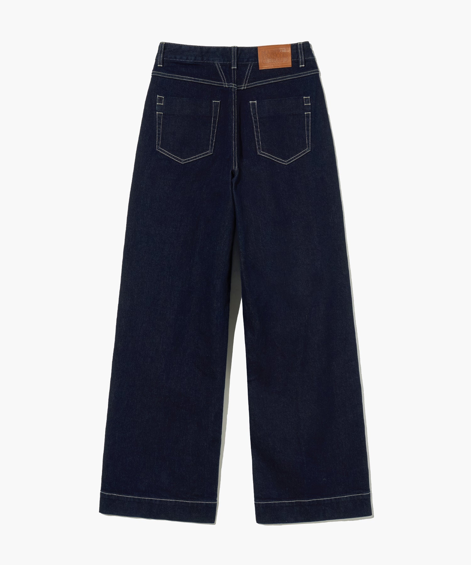 W MID-WAIST FLARED DENIM PANTS