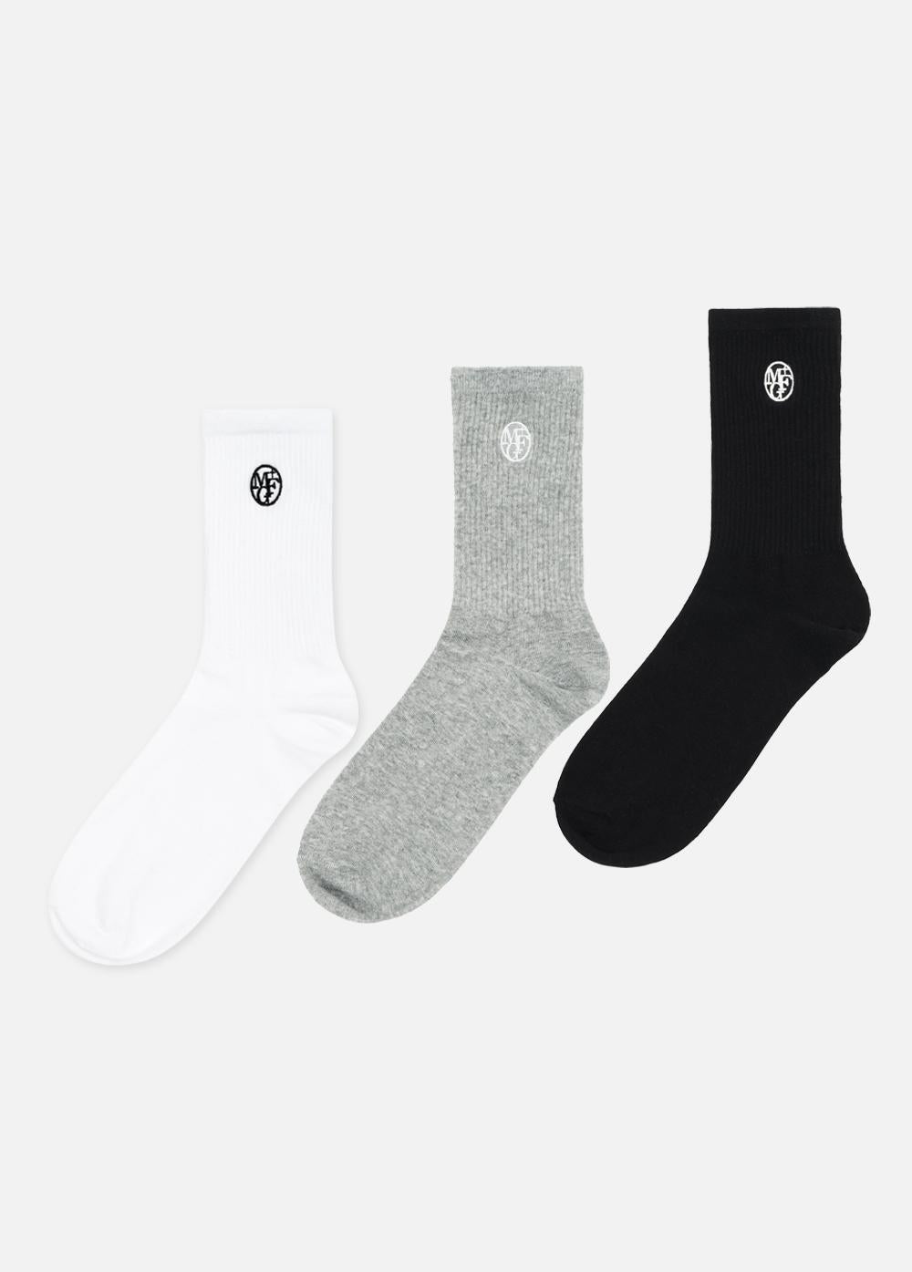 3PACK EMBROIDERY SOCKS