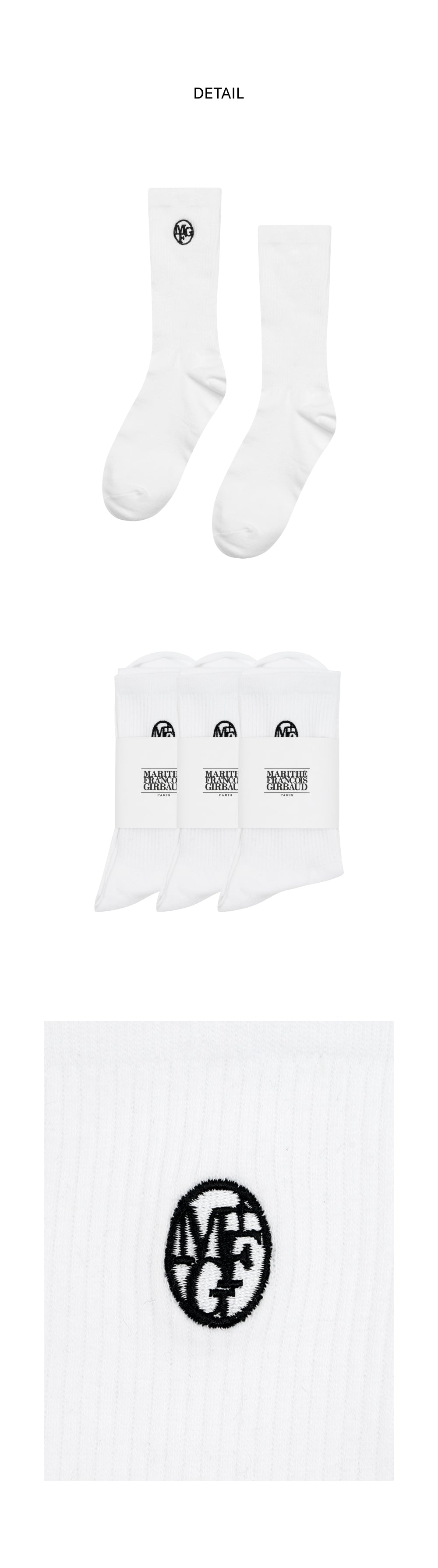 3PACK EMBROIDERY SOCKS