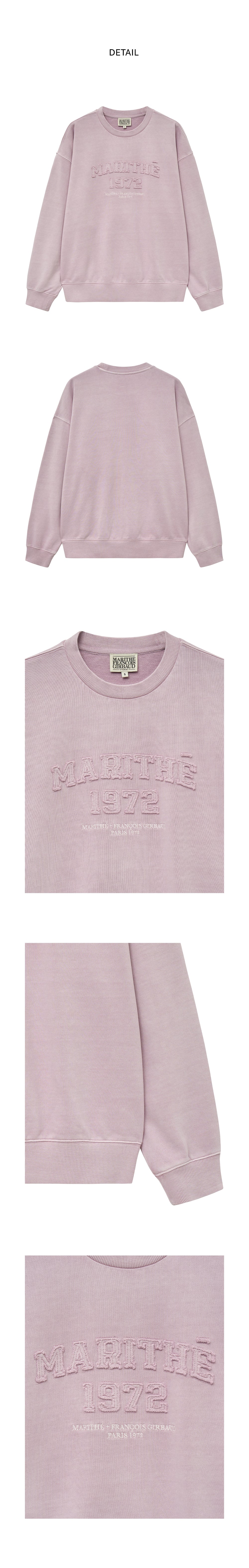 VINTAGE DYEING APPLIQUE LOGO SWEATSHIRT