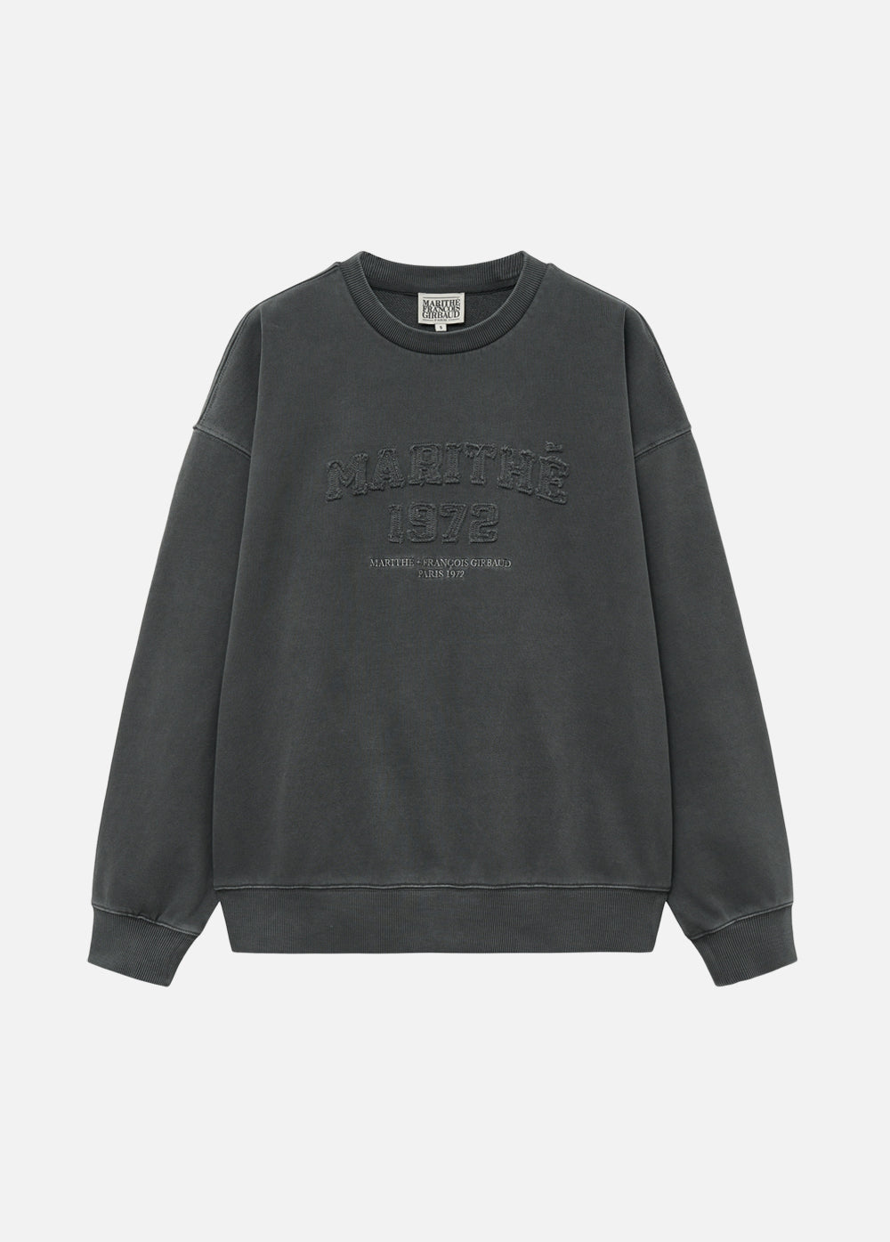 VINTAGE DYEING APPLIQUE LOGO SWEATSHIRT